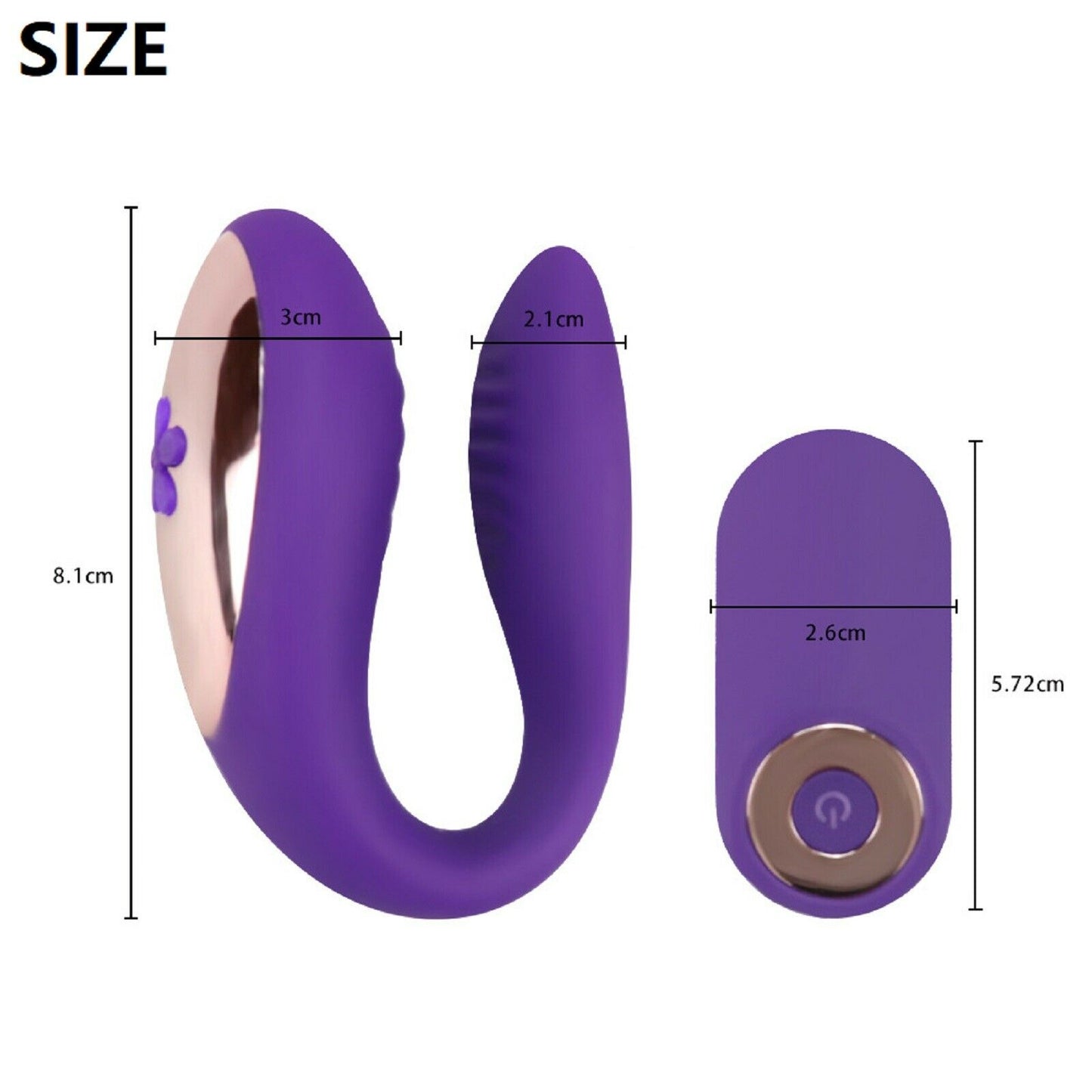 Couples Vibrator Vibe G-Spot Massager Wearable Clit Stimulator U Shape Sex Toy