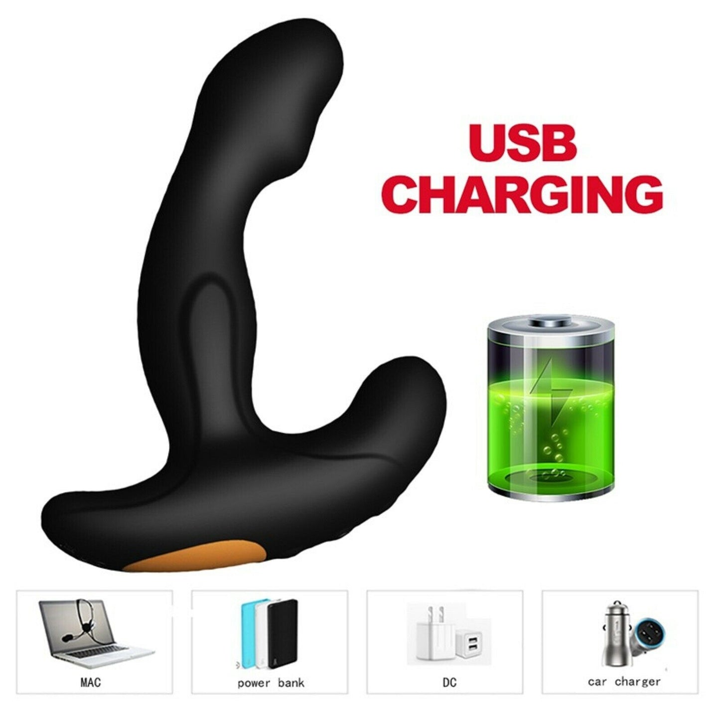 Male Vibrating Prostate Massager Remote Control Anal Plug Vibrator Mens Sex Toy