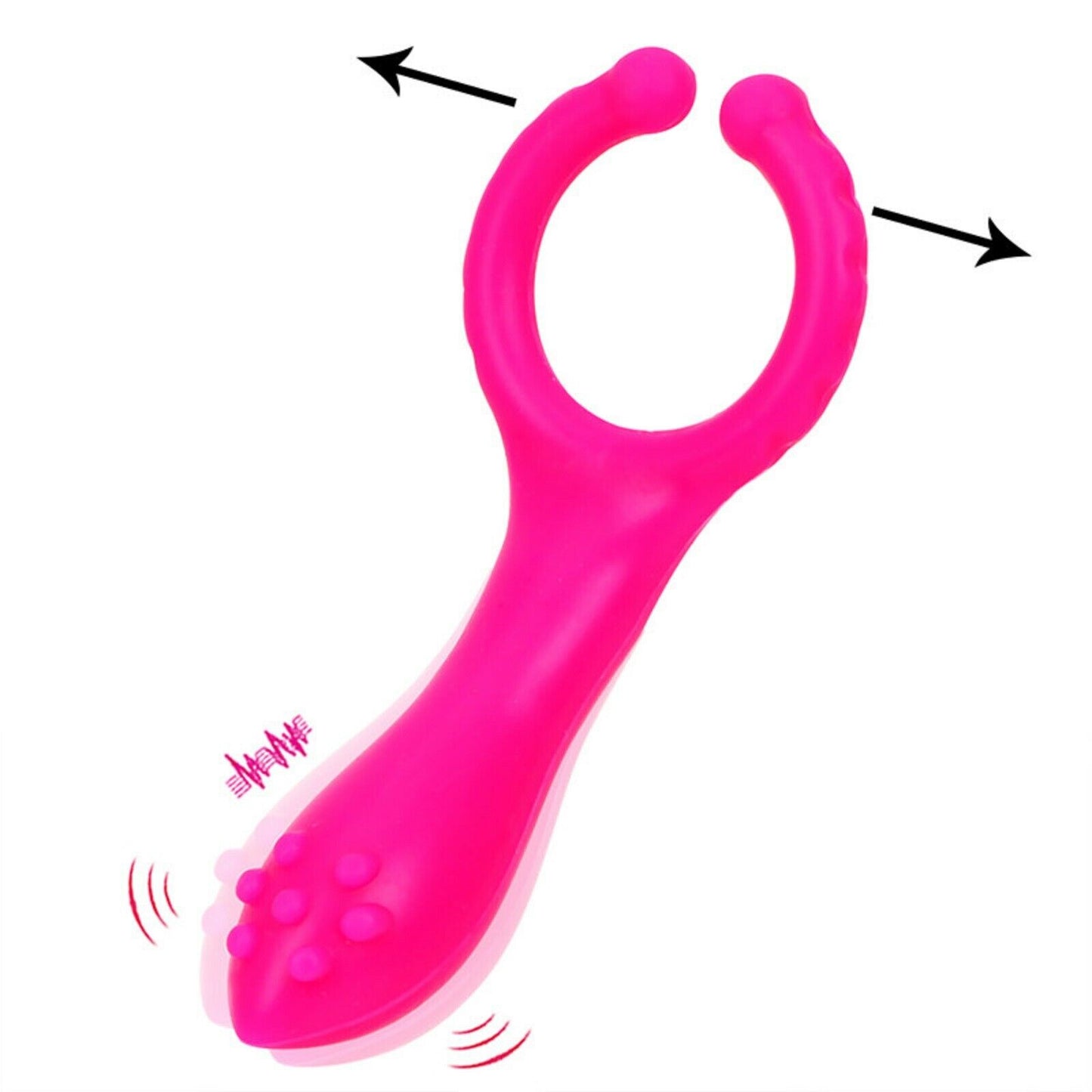 Vibrating Cock Ring Penis Couples Clip Clitoris Anal Stimulator Vibrator Sex Toy