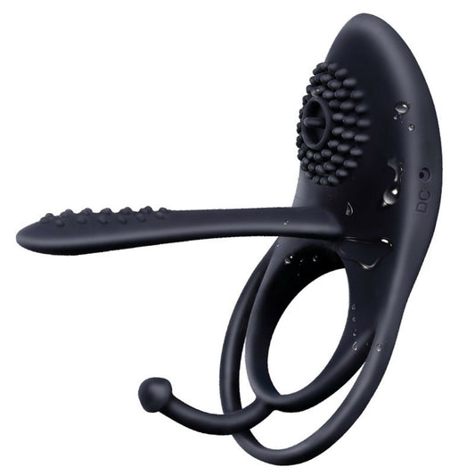 Vibrating Cock Balls Ring Vibe G-Spot Clit Penis Vibrator USB Massager Sex Toy