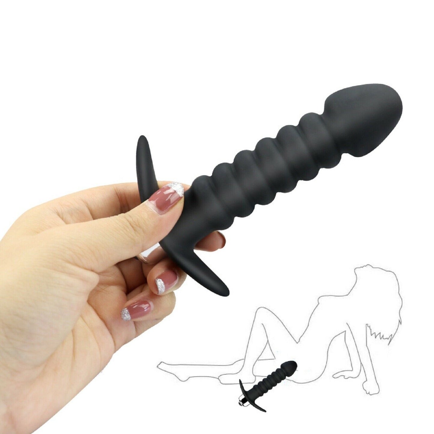 Vibrating Prostate Massager Anal Bead Dildo Butt Plug Male Vibrator Mens Sex Toy