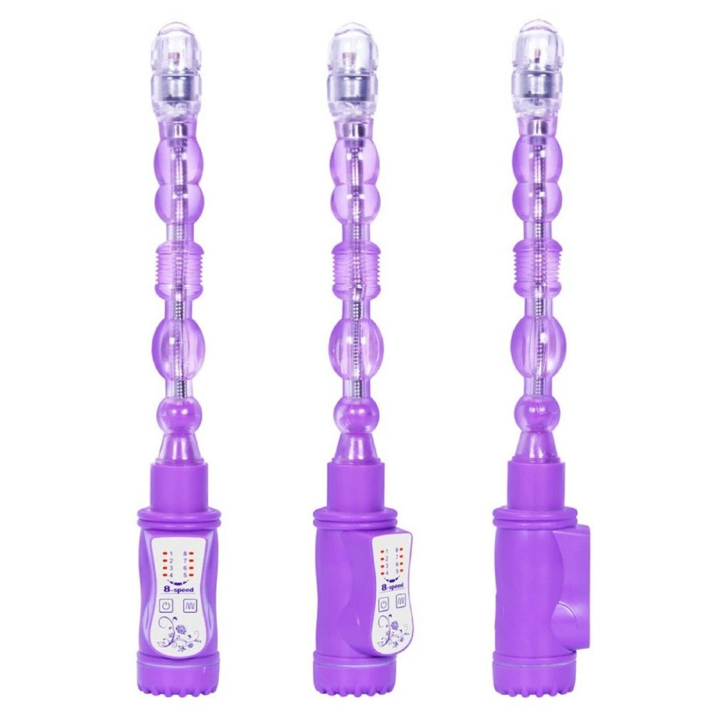 8 Speed Long Flexible Vibrating Anal Bead Chain Butt Plug Anal Vibrator Sex Toy