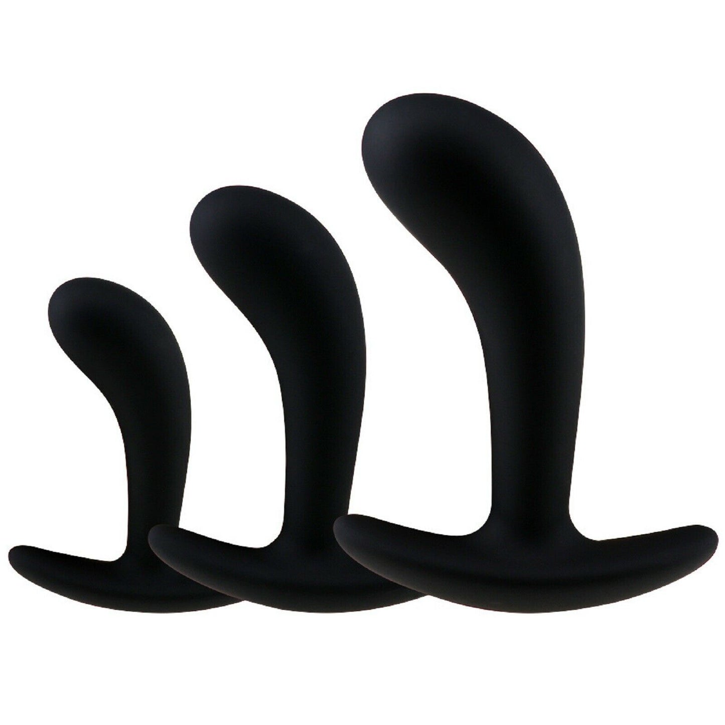 3 Pack Silicone Anal Butt Plug Beads Trainer Set Prostate Massager Dildo Sex Toy