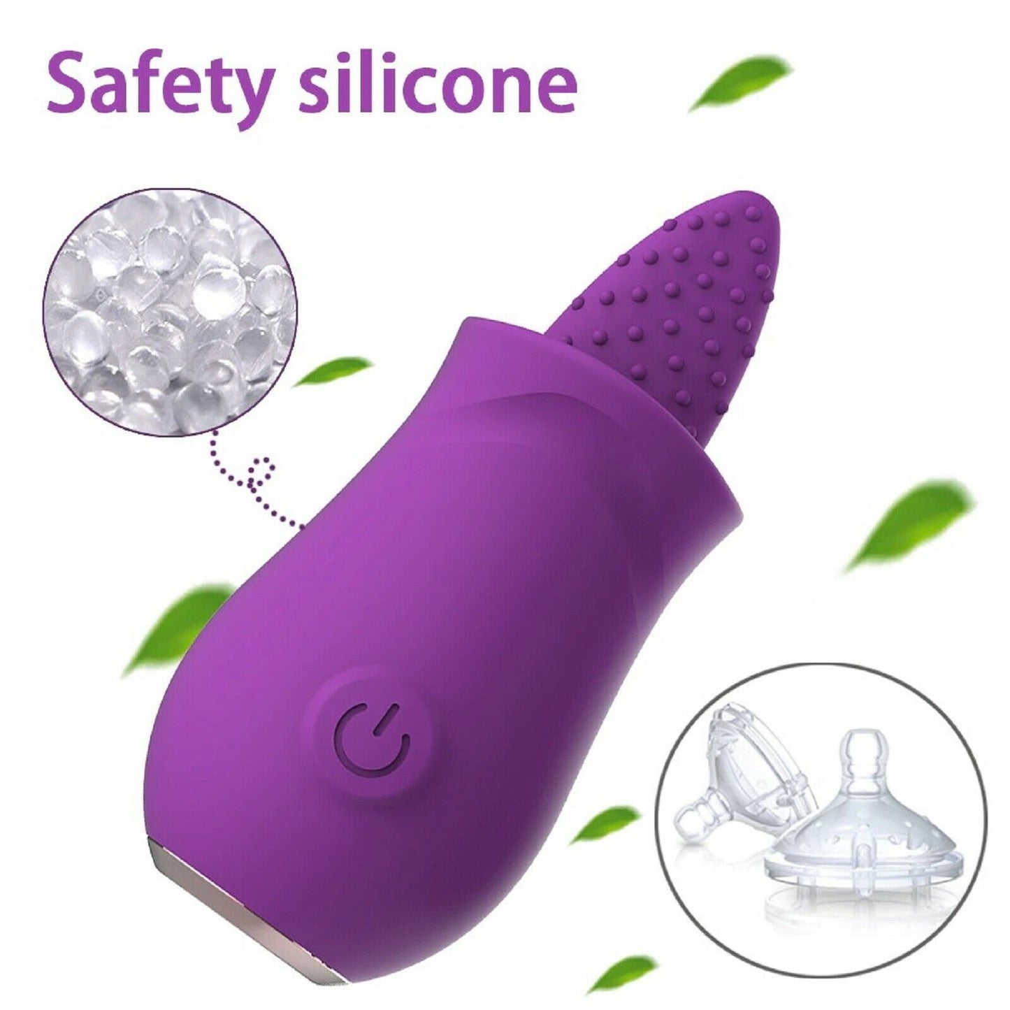USB Licking Tongue Vibrator Clitoral Stimulator Nipple Clit Rechargeable Sex Toy