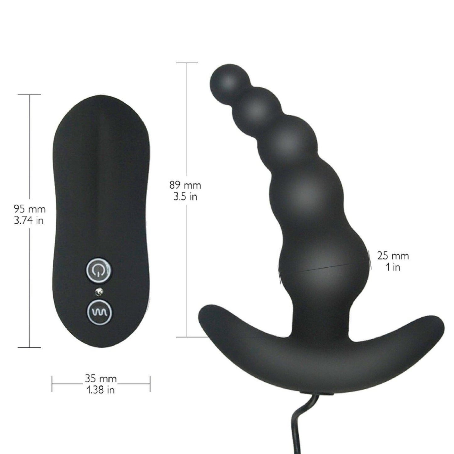 Prostate Massager Male Female Vibrator G-Spot Anal Bead Butt Plug Dildo Sex Toy