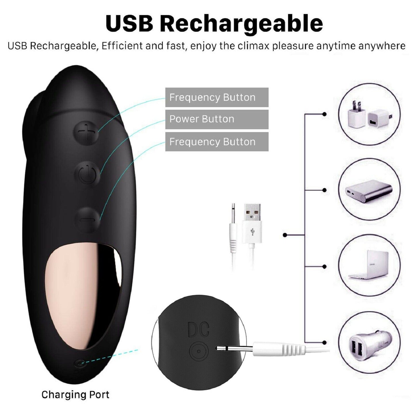 Male Vibrating Prostate Massager Remote Control Anal Plug Vibrator Mens Sex Toy