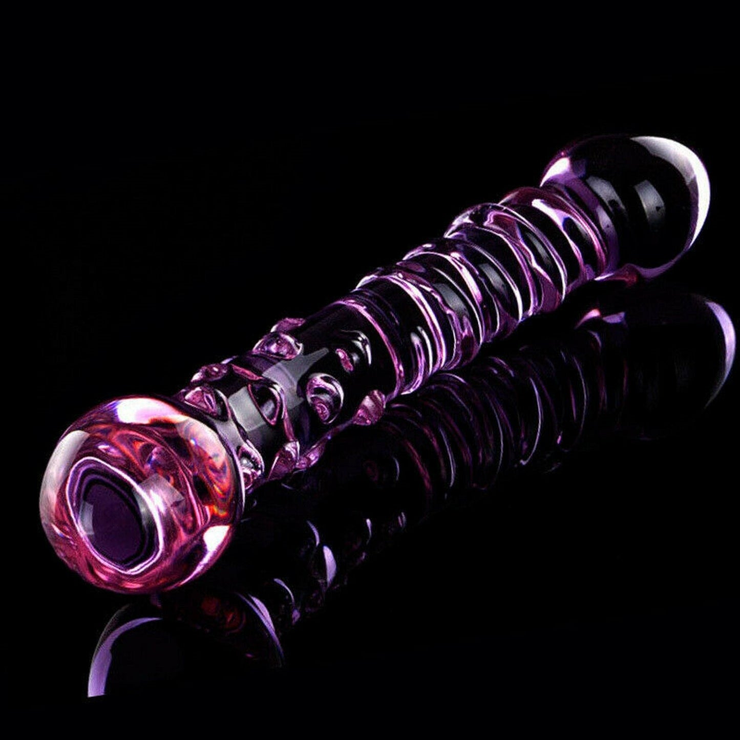 Double Ended Glass Anal Butt Plug G-Spot Dildo Dong Anal Beads Adult/Sex Toy NEW