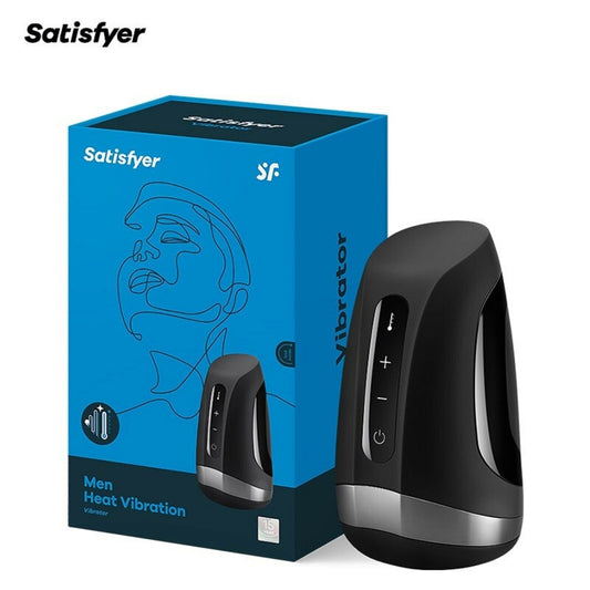 Satisfyer Men Heat Vibration Pocket Pussy USB Male Masturbation Cup Sex Toy New