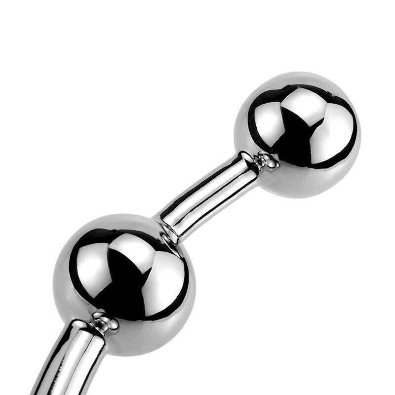 Stainless Steel Dildo Wand Massager Vagina Anal Beads Butt Plug Metal Sex Toy