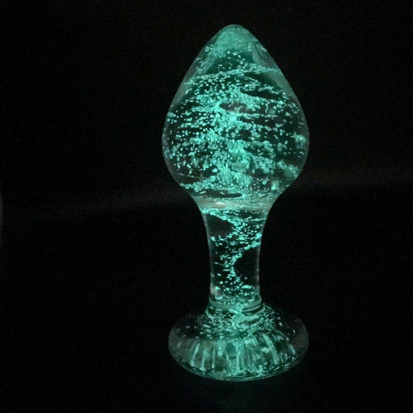 Glass Anal Butt Plug Anal Beads Trainer Dildo Glow in the Dark Adult Sex Toy New