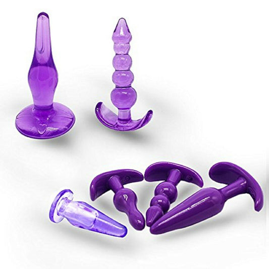 6 Pack Silicone Anal Butt Plug Anal Beads Trainer Kit Sub BDSM Large Big Sex Toy