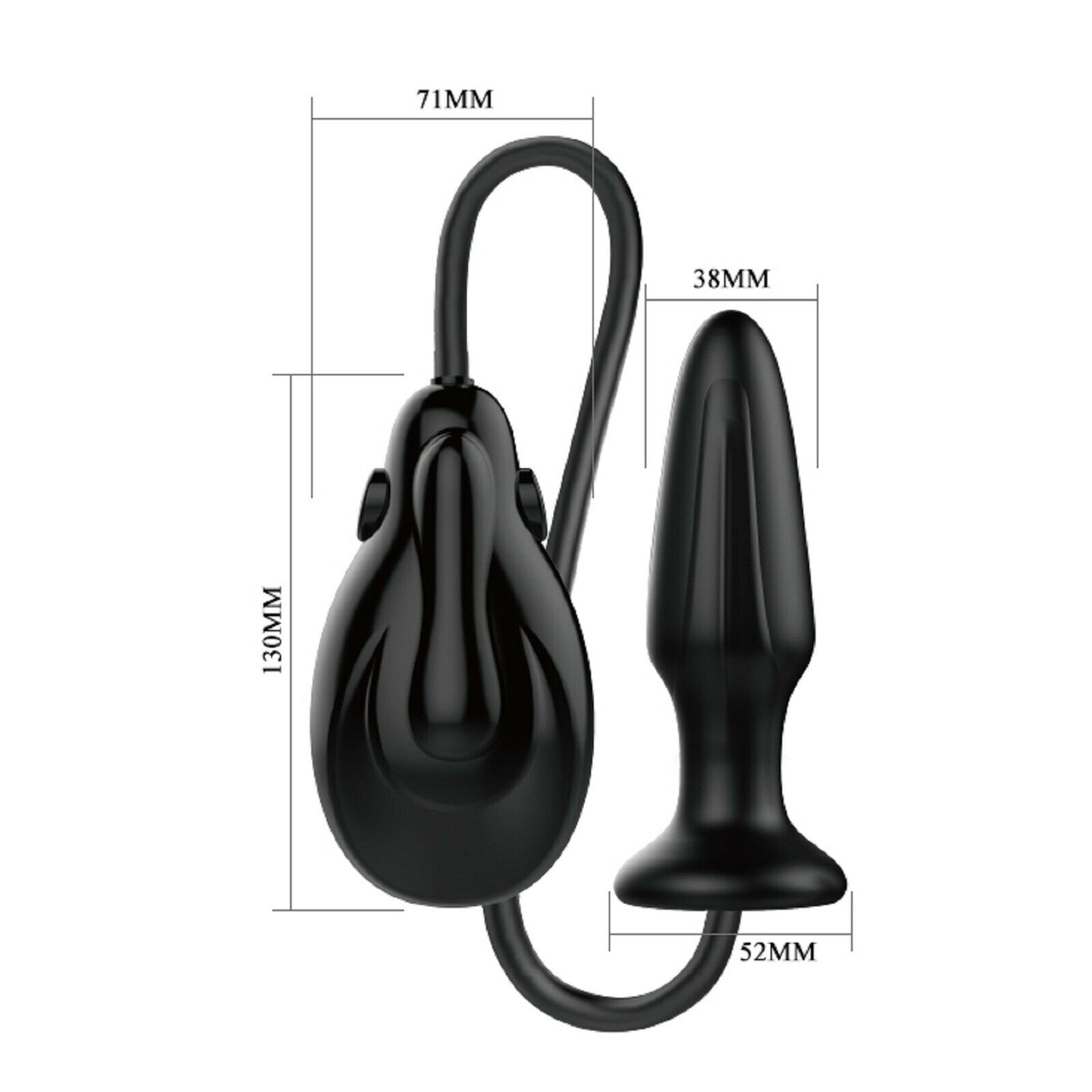 Inflatable Vibrating Anal Butt Plug Large Vibrator Prostate Massager Men Sex Toy