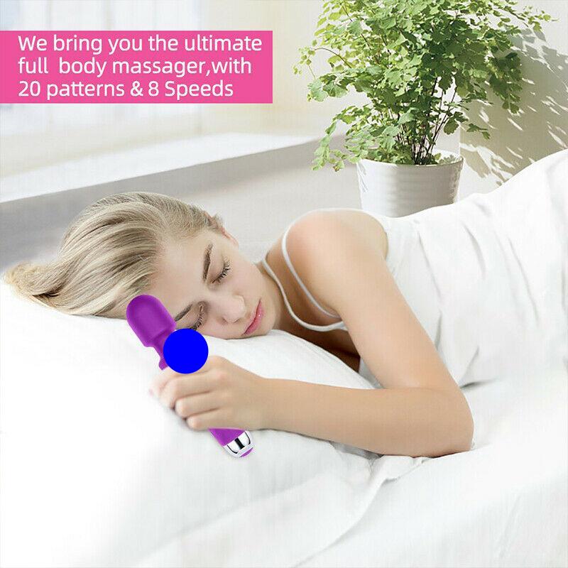 Rechargeable Dildo Magic Wand Vibrator Clit Stimulator Cordless Massager Sex Toy