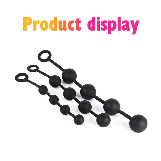Giant Silicone Extra Large Big Anal Beads Dildo Dong Fat Butt Plug HUGE Sex Toy