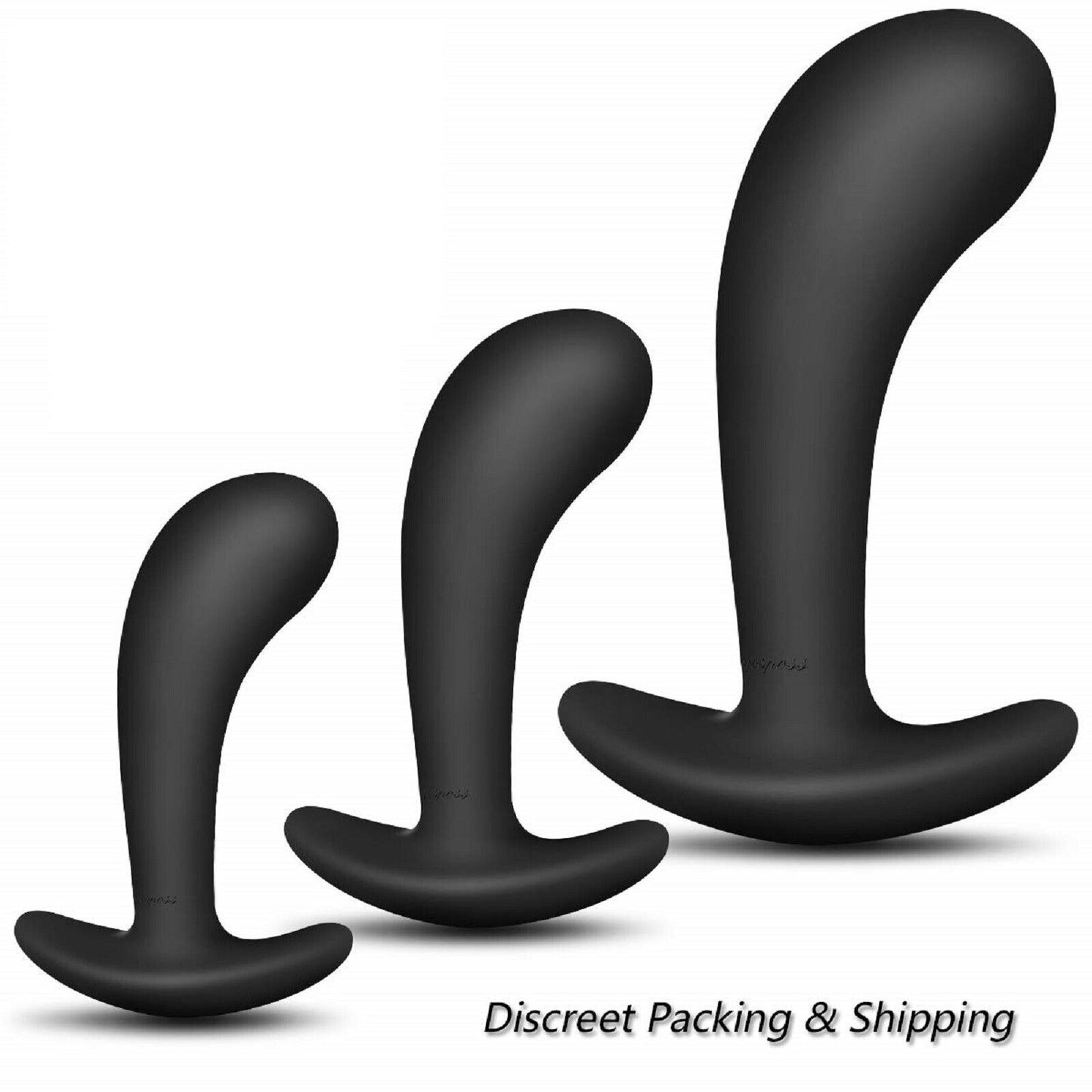 3 Pack Silicone Anal Butt Plug Beads Trainer Set Prostate Massager Dildo Sex Toy