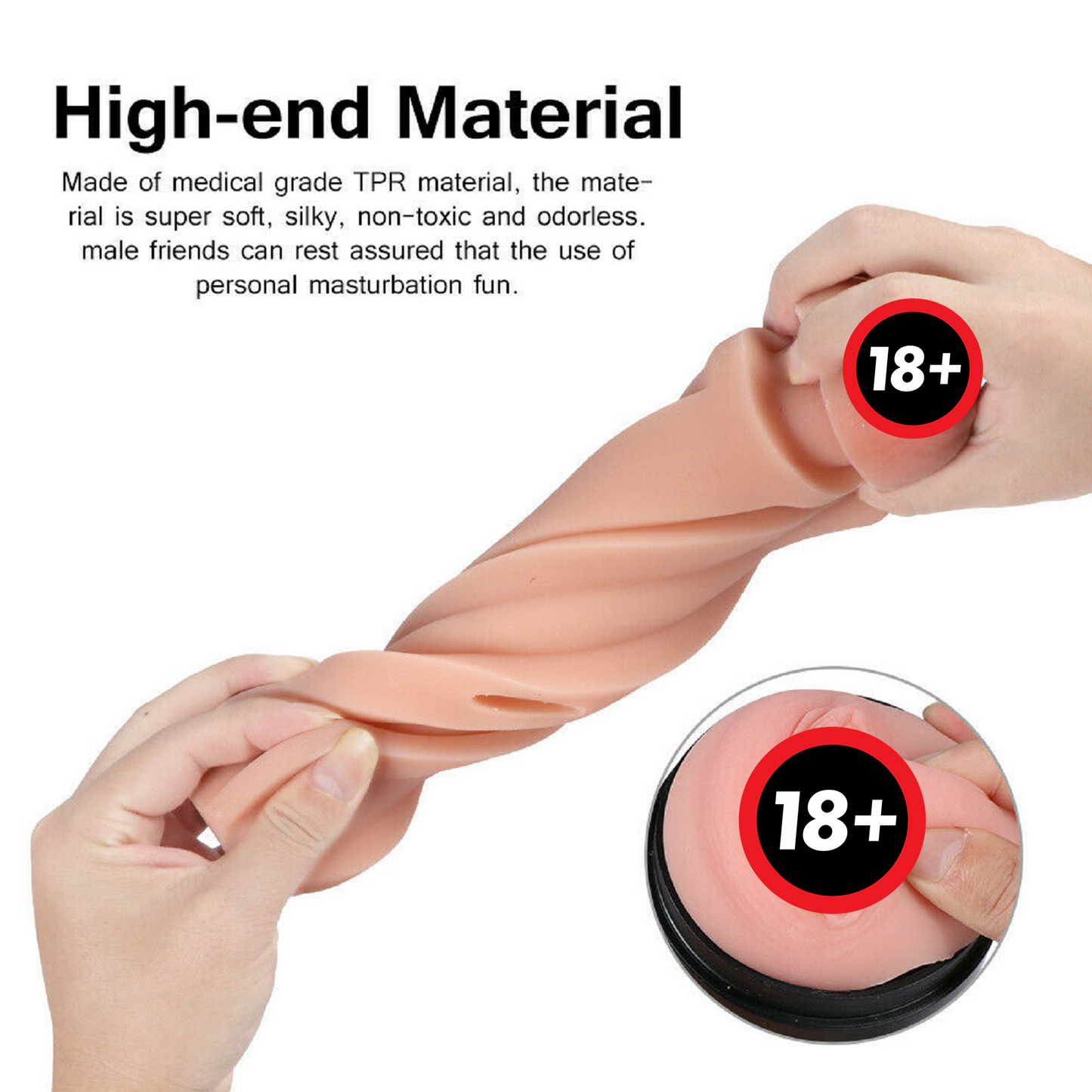 Realistc Pussy Squeeze Masturbator Male Masturbation Cup Stroker Vagina for Men