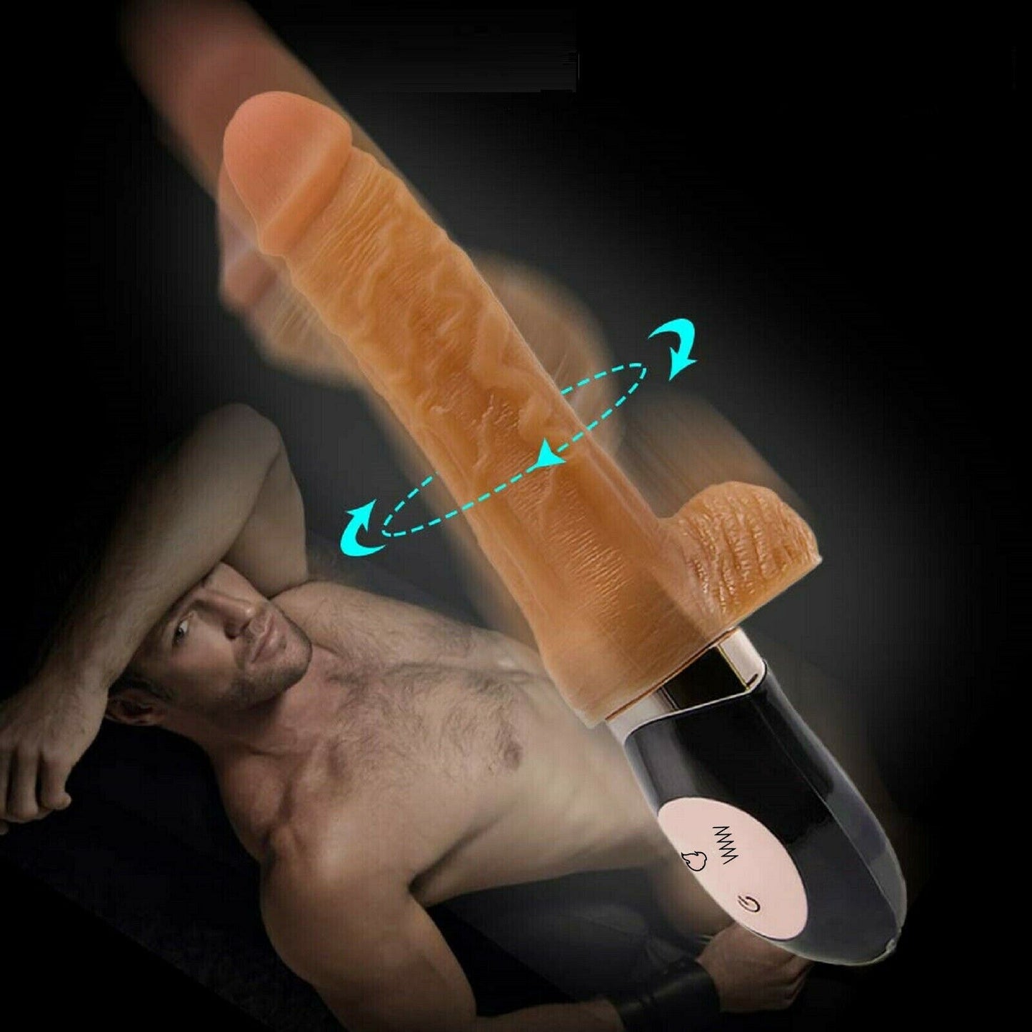 7" Realistic Dildo Vibrating Rotating Heating Dong Rechargeable Vibrator Sex Toy