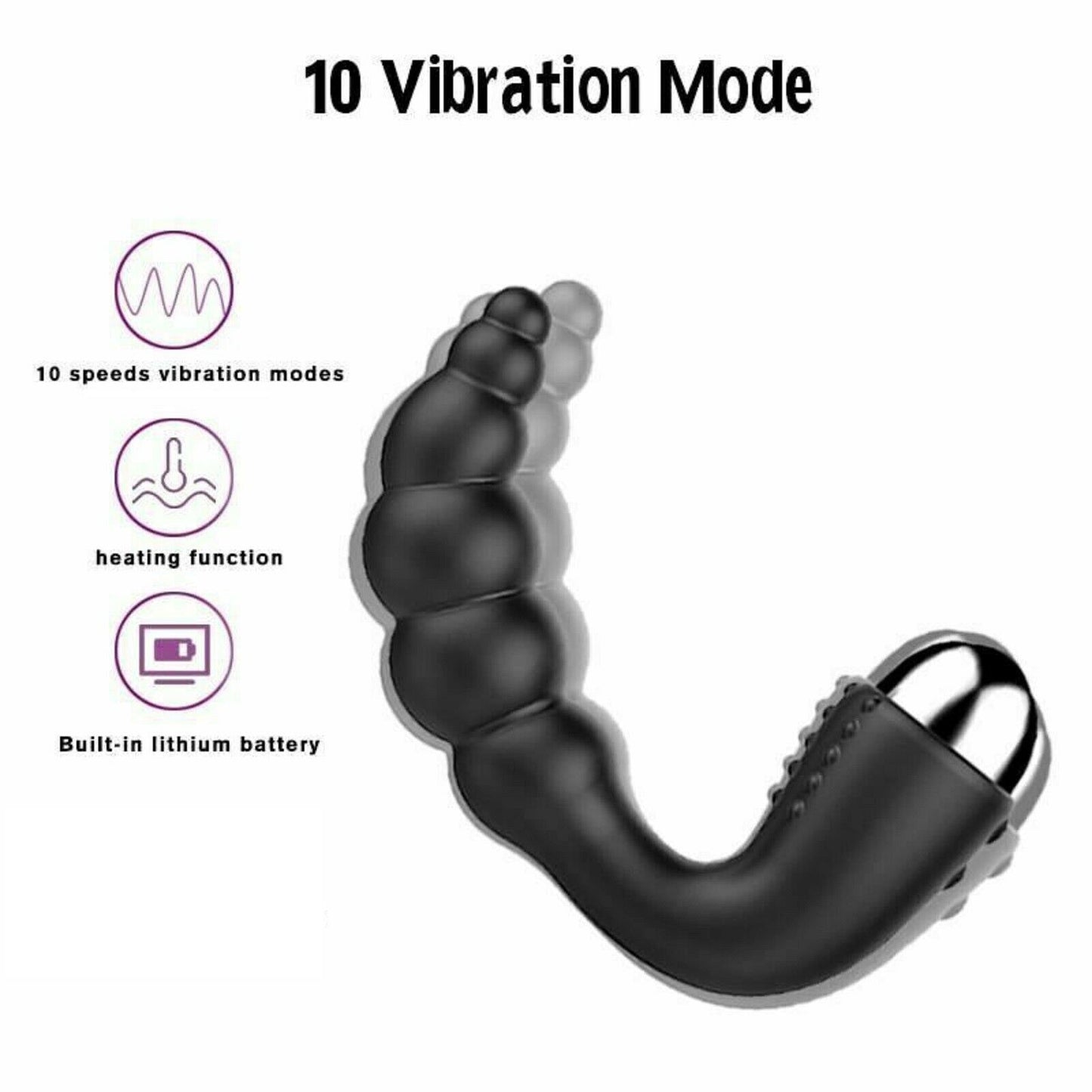 Prostate Massager Mens Female Vibrator Anal Plug USB Rechargeable Dildo Sex Toy