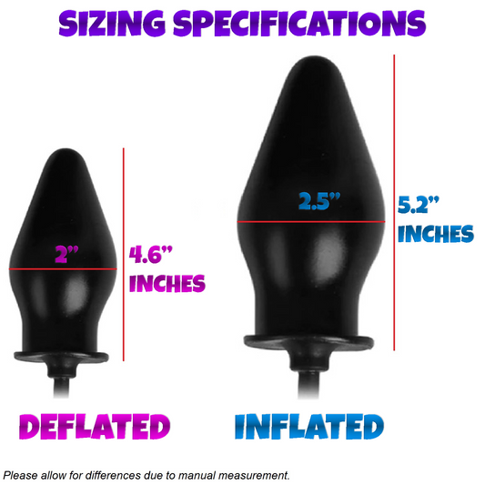 Large Inflatable Anal Butt Plug Balloon Dildo Expander Expandable Gay Sex Toy