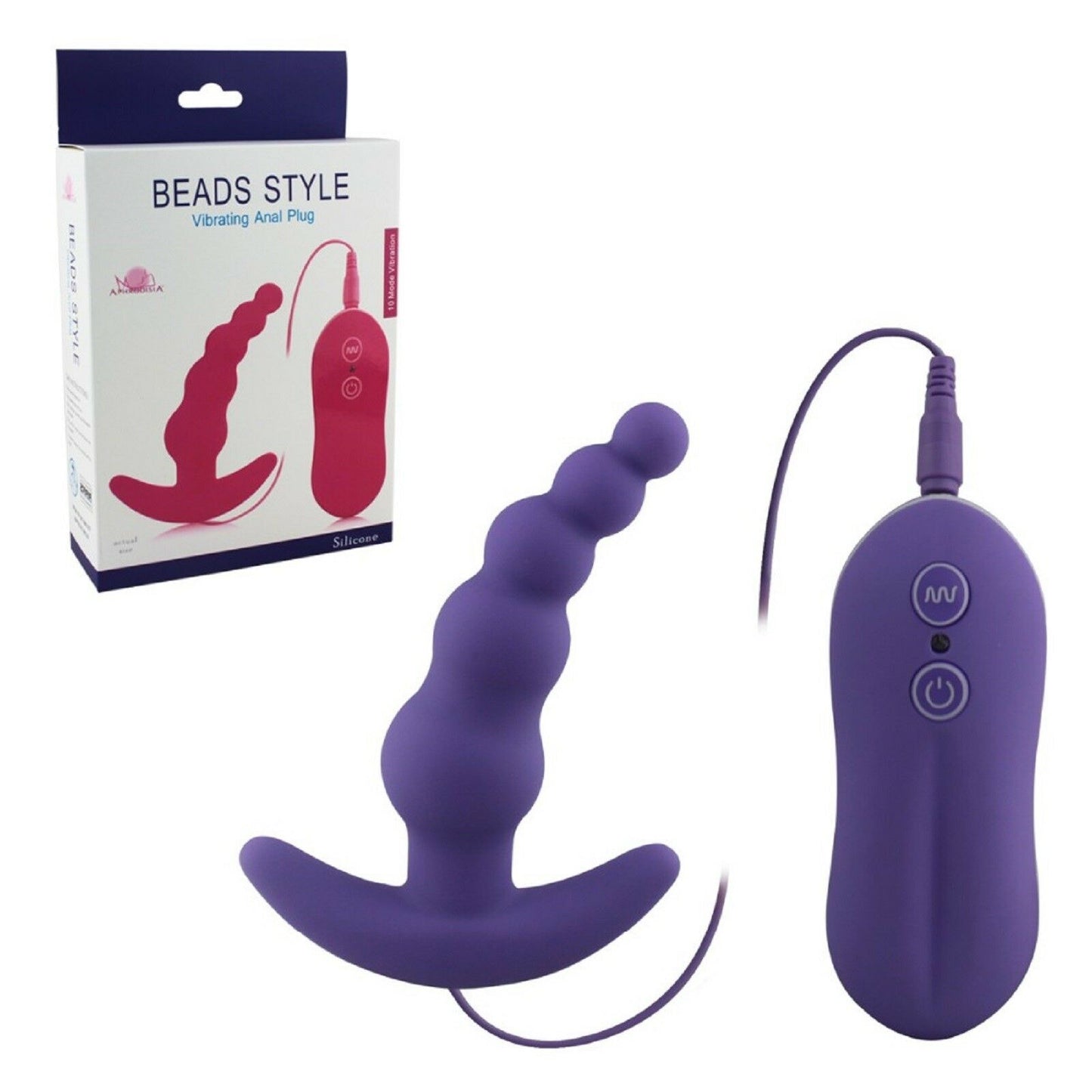 Prostate Massager Male Female Vibrator G-Spot Anal Bead Butt Plug Dildo Sex Toy