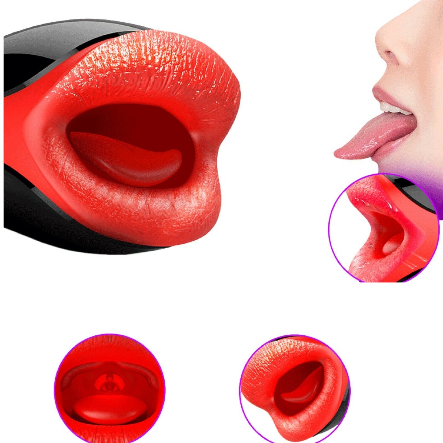 Male Masturbator Cup Auto Heat Vibrating Oral Masturbation Stroker Mens Sex Toy