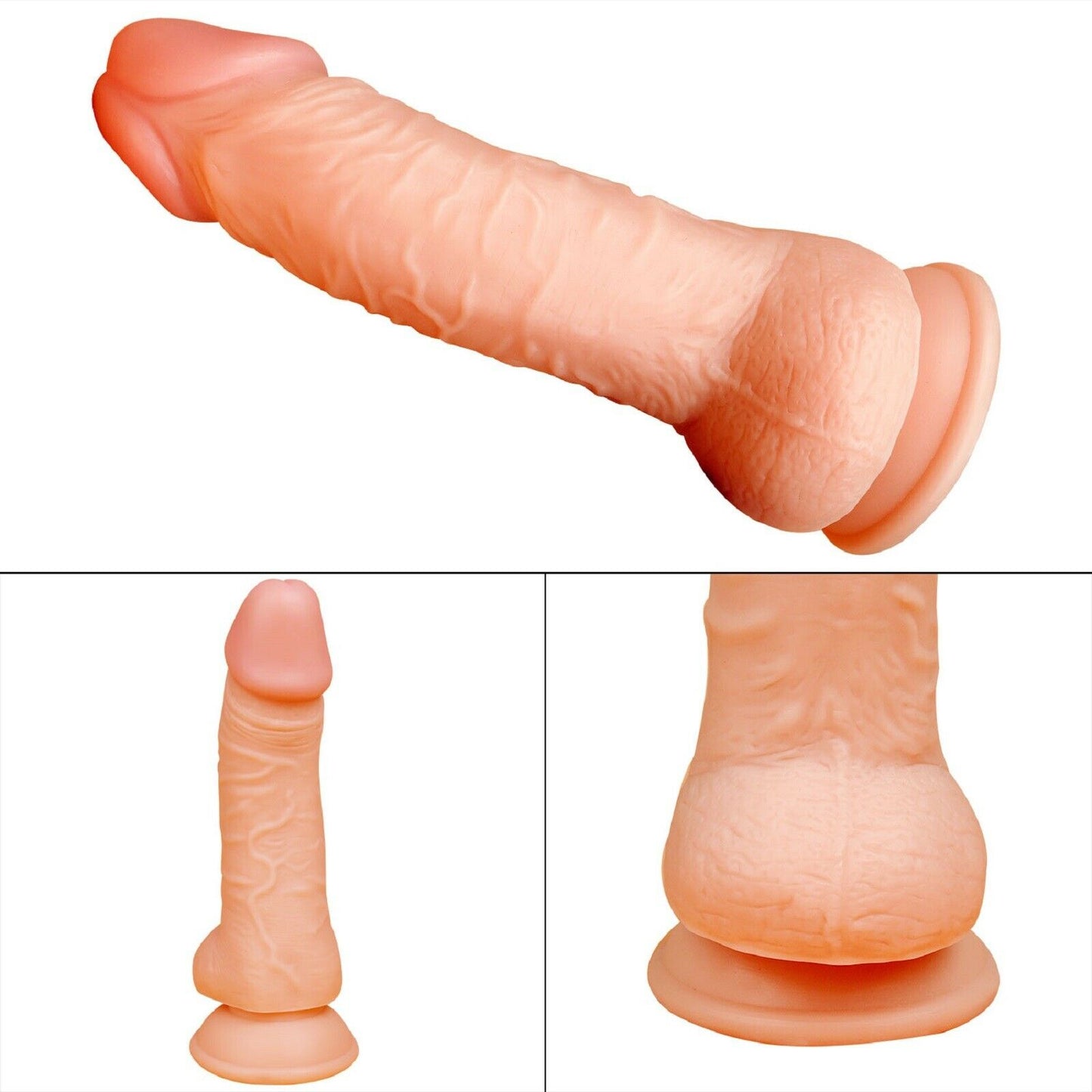 Realistic Dildo Dong Cock Shaft Balls Dick Suction Cup Penis Adult Sex Toy NEW