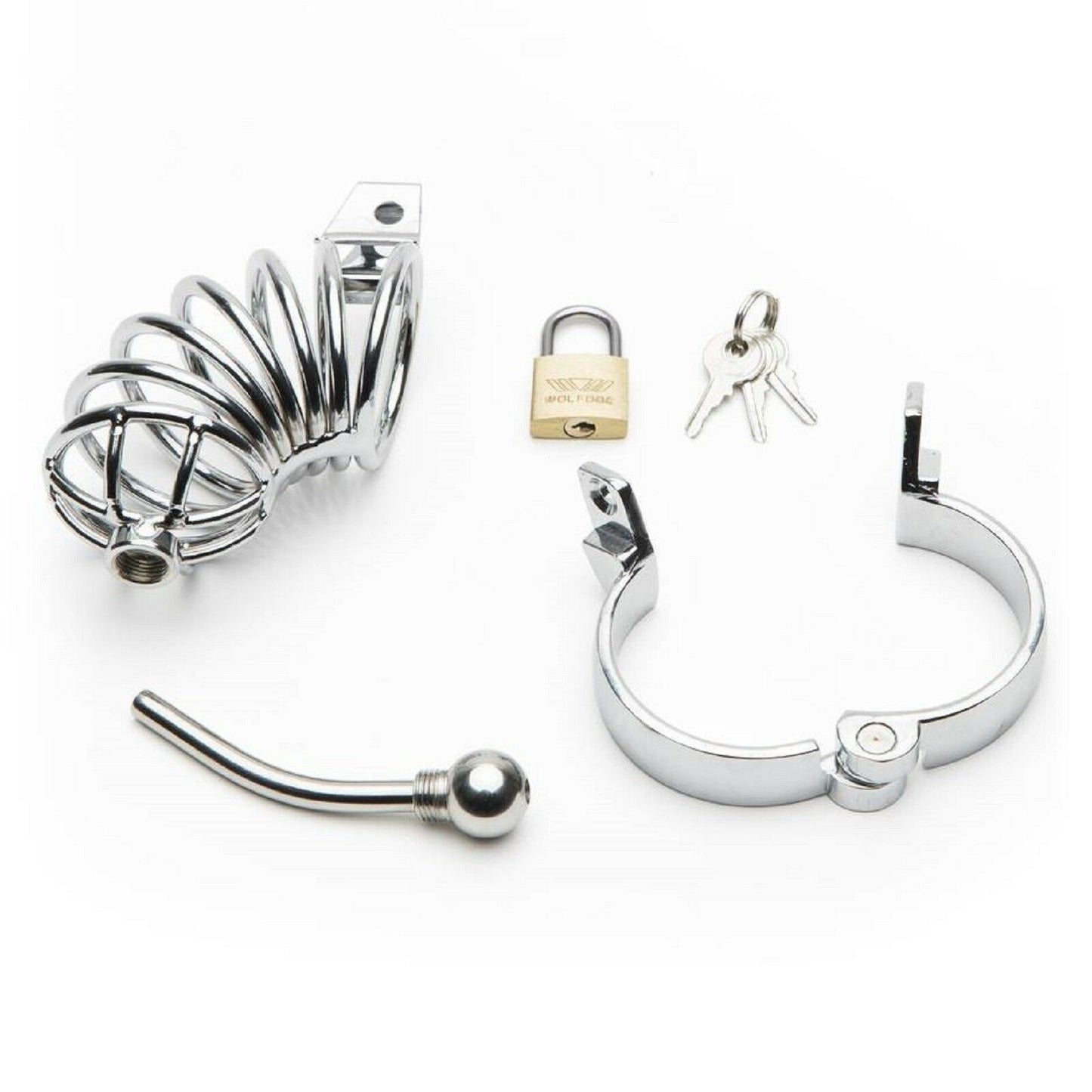 BDSM Cock Penis Cage Male Chastity Kit Steel Urethra Fetish Restraint Bondage