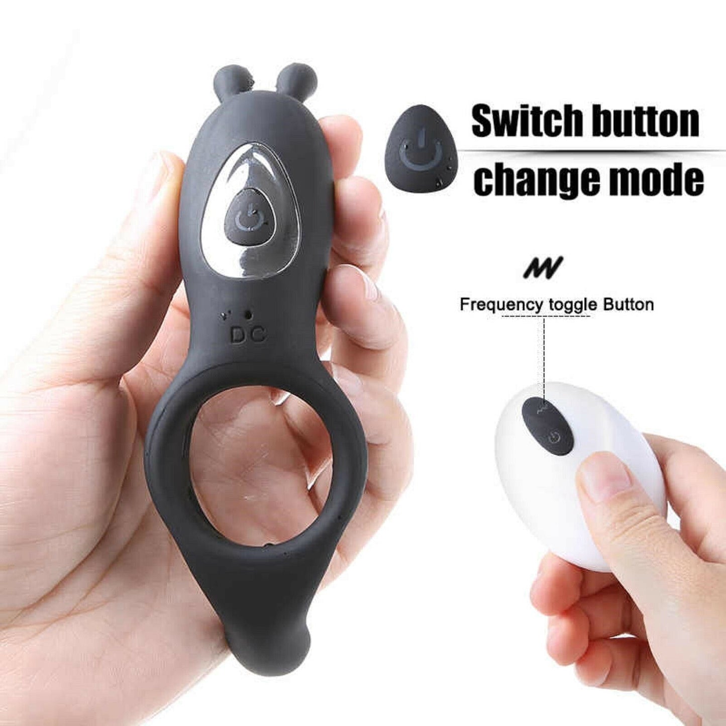 Vibrating Cock Ring Penis USB Dildo Couples Vibe Clit Vibrator Wearable Sex Toy