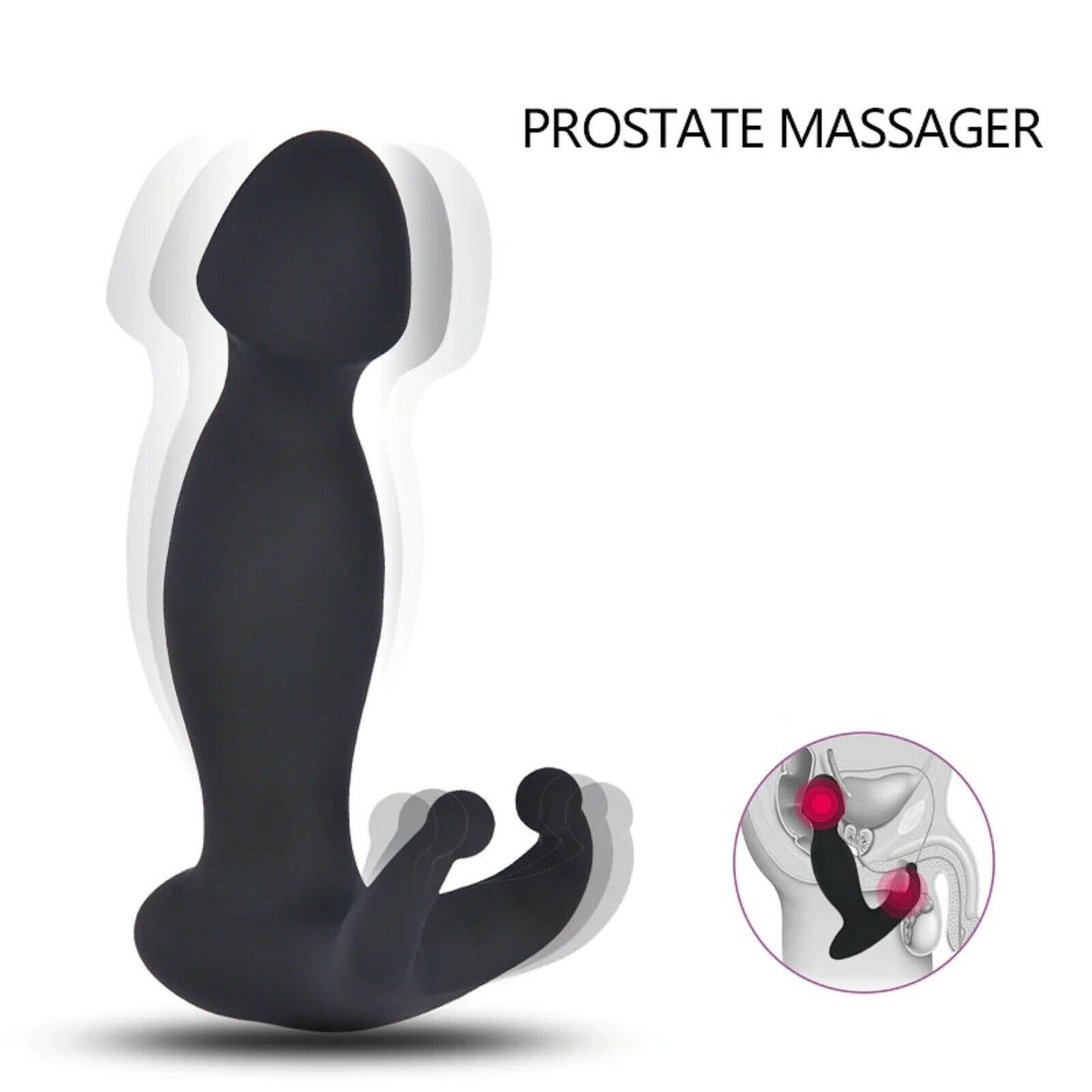 Prostate Massager Male Female Vibrator G-Spot Anal Bead Butt Plug Dildo Sex Toy