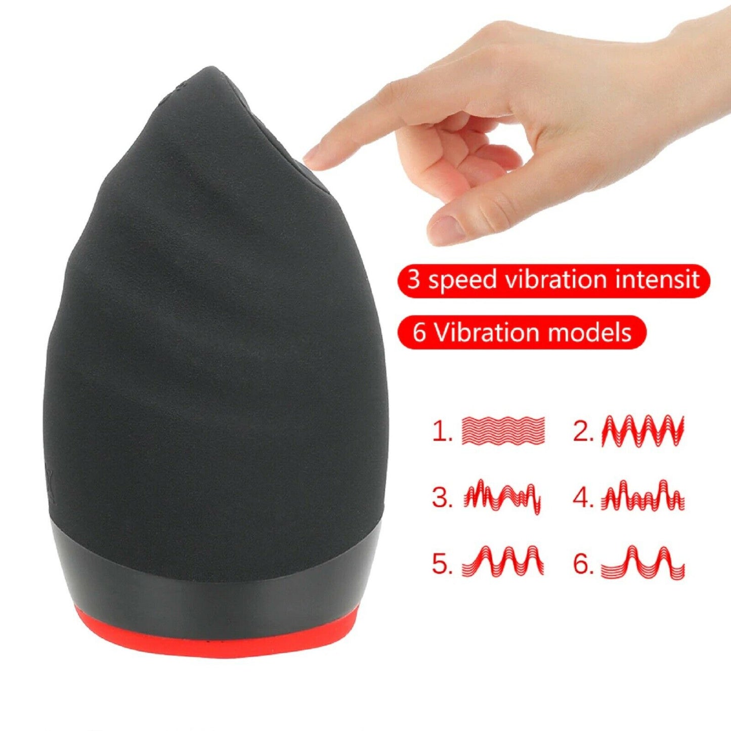 Male Masturbator USB Auto Heating Vibrating Oral Stoker Pocket Pussy Sex Toy NEW