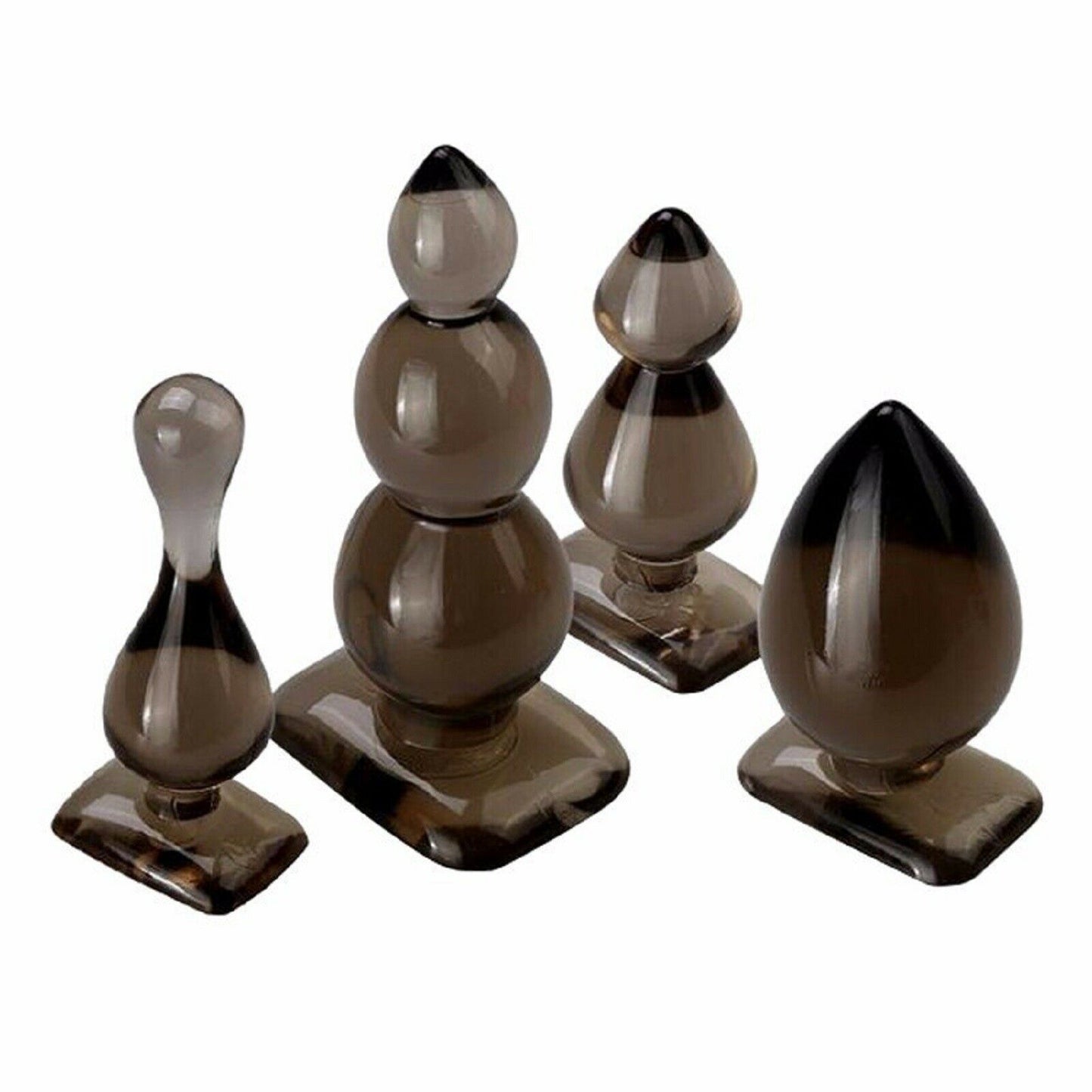 4 Anal Butt Plug Training Kit Set Beads Dildo Prostate Massager Trainer Sex Toy