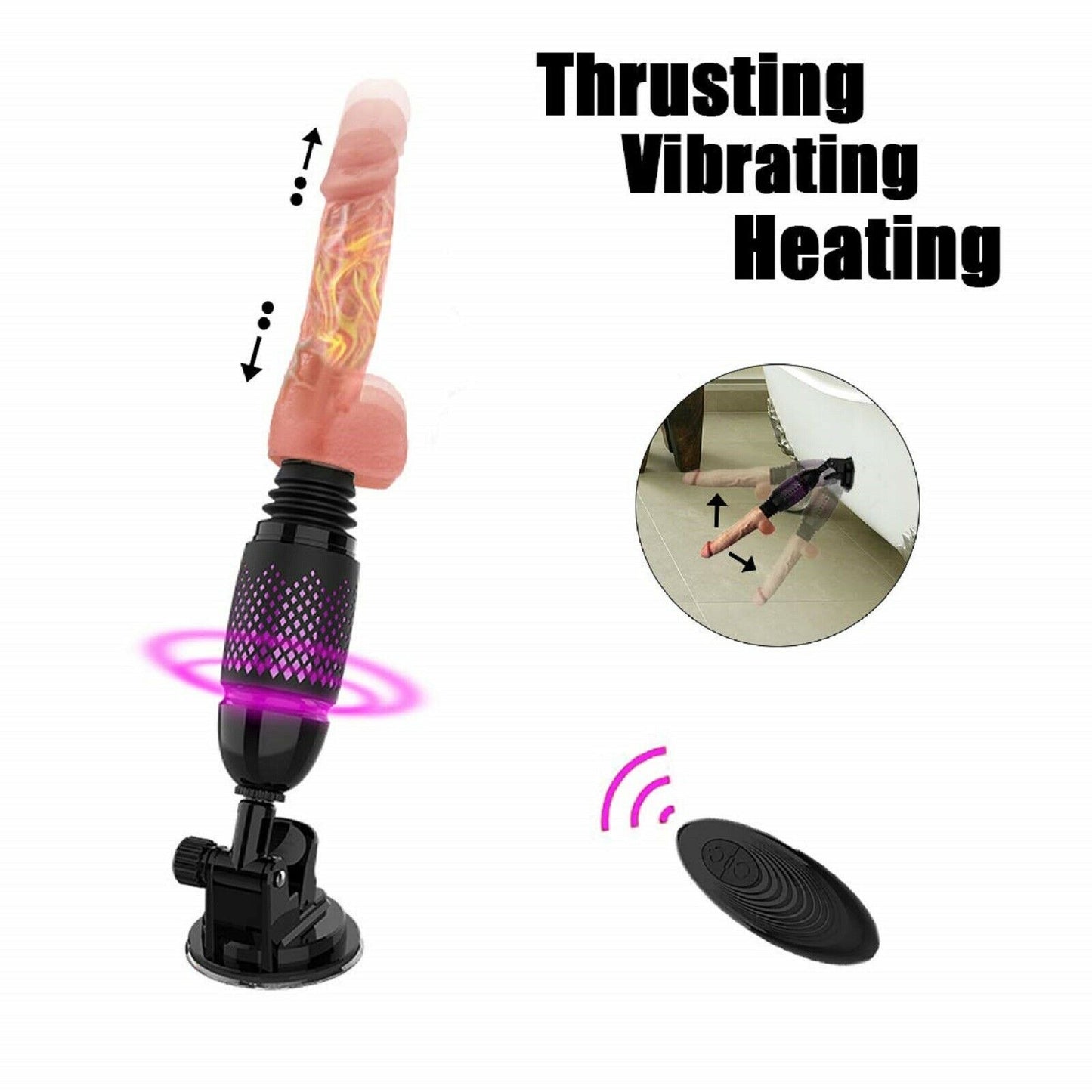 Sex Fucking Machine Telescopic Realistic Thrusting Dildo Dong Vibrator Sex Toy