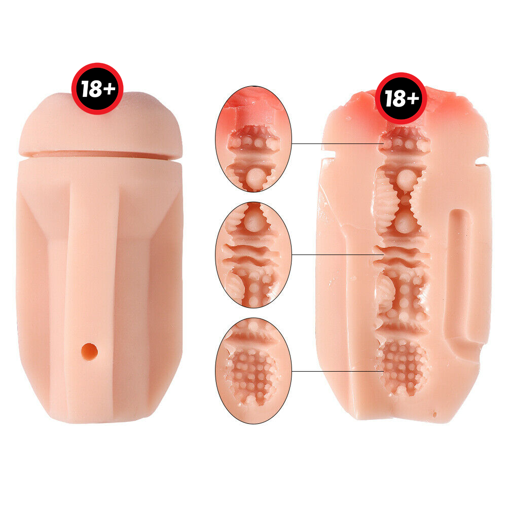 Masturbation Cup Male Masturbator Pussy Stroker Realistic Pocket Mens Sex Toy