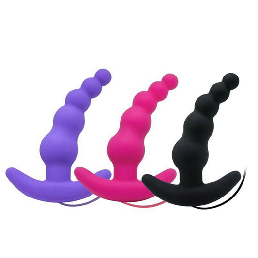 Prostate Massager Male Female Vibrator G-Spot Anal Bead Butt Plug Dildo Sex Toy