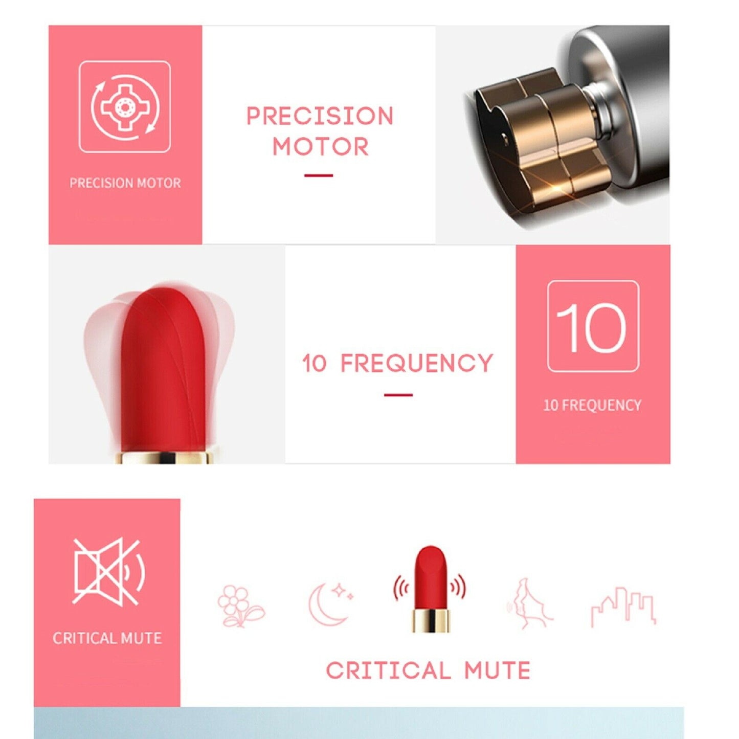 Lipstick Bullet Vibrator Massager G-Spot Dildo Vibe Clit Discreet Sex Toy