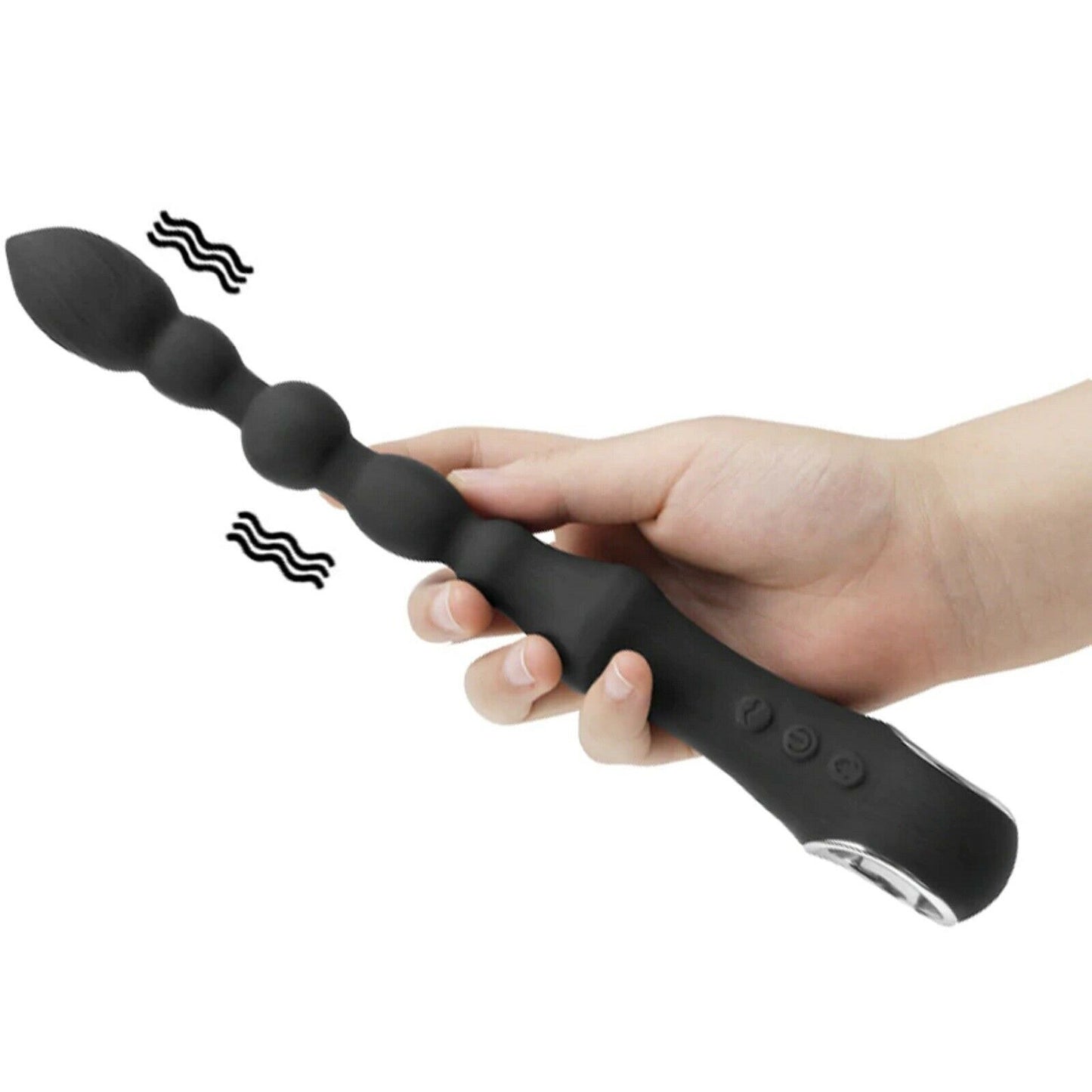 Prostate Massager Anal Beads Vibrator G-Spot Large  Butt Plug Dildo Men Sex Toy