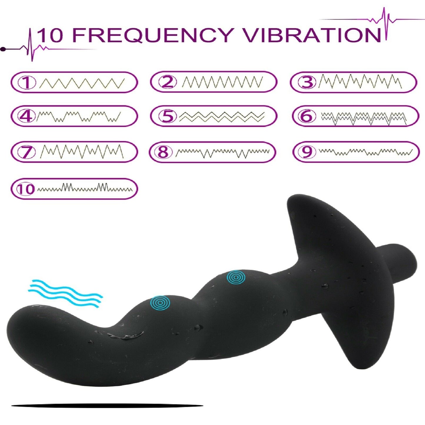 Vibrating Prostate Massager Large Anal Butt Plug Male Big Vibrator Mens Sex Toy