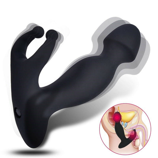 Prostate Massager Male Female Vibrator G-Spot Anal Bead Butt Plug Dildo Sex Toy