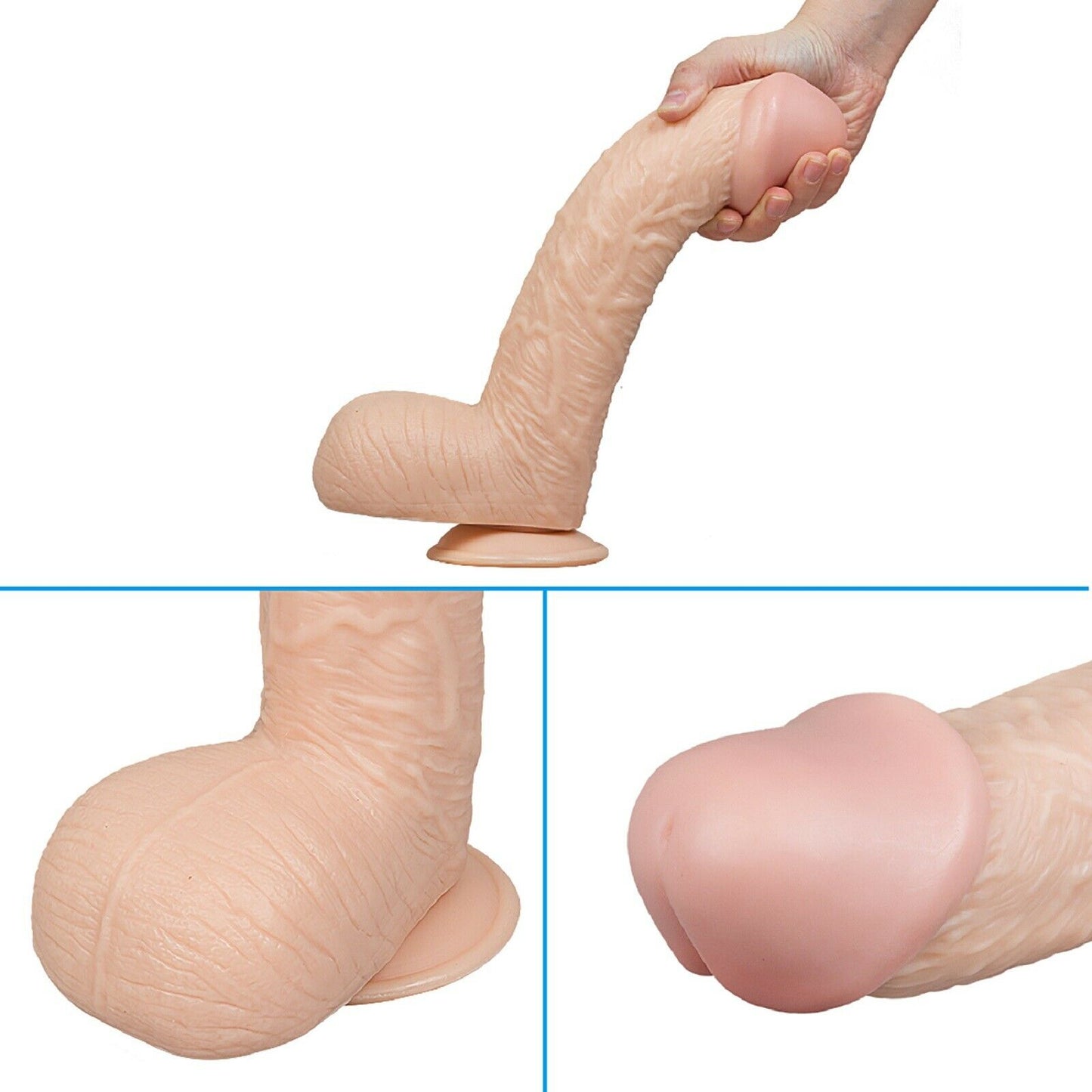 11.4" Realistic BIG Monster FAT MASSIVE Dildo Dong Penis Cock HUGE Adult/Sex Toy
