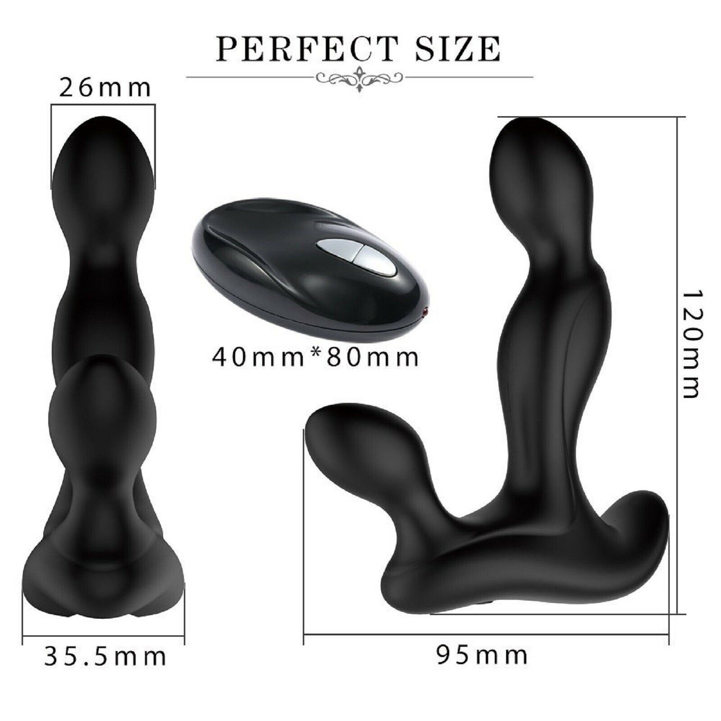 Prostate Massager Anal Butt Plug Mens Vibrator Perineum USB Gay Adult Sex Toy