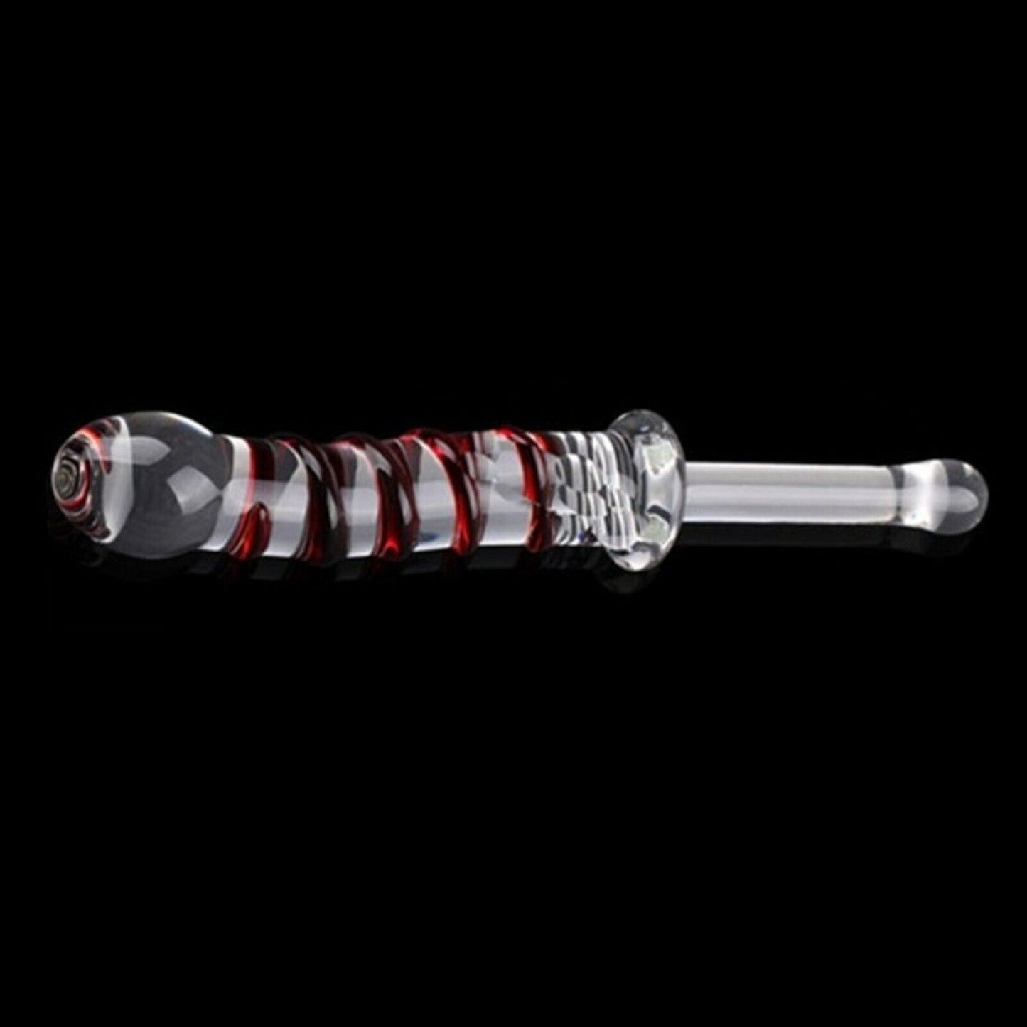 Glass Big Dildo Dong Handle Thruster Wand Large Anal Butt Plug Vaginal Sex Toy