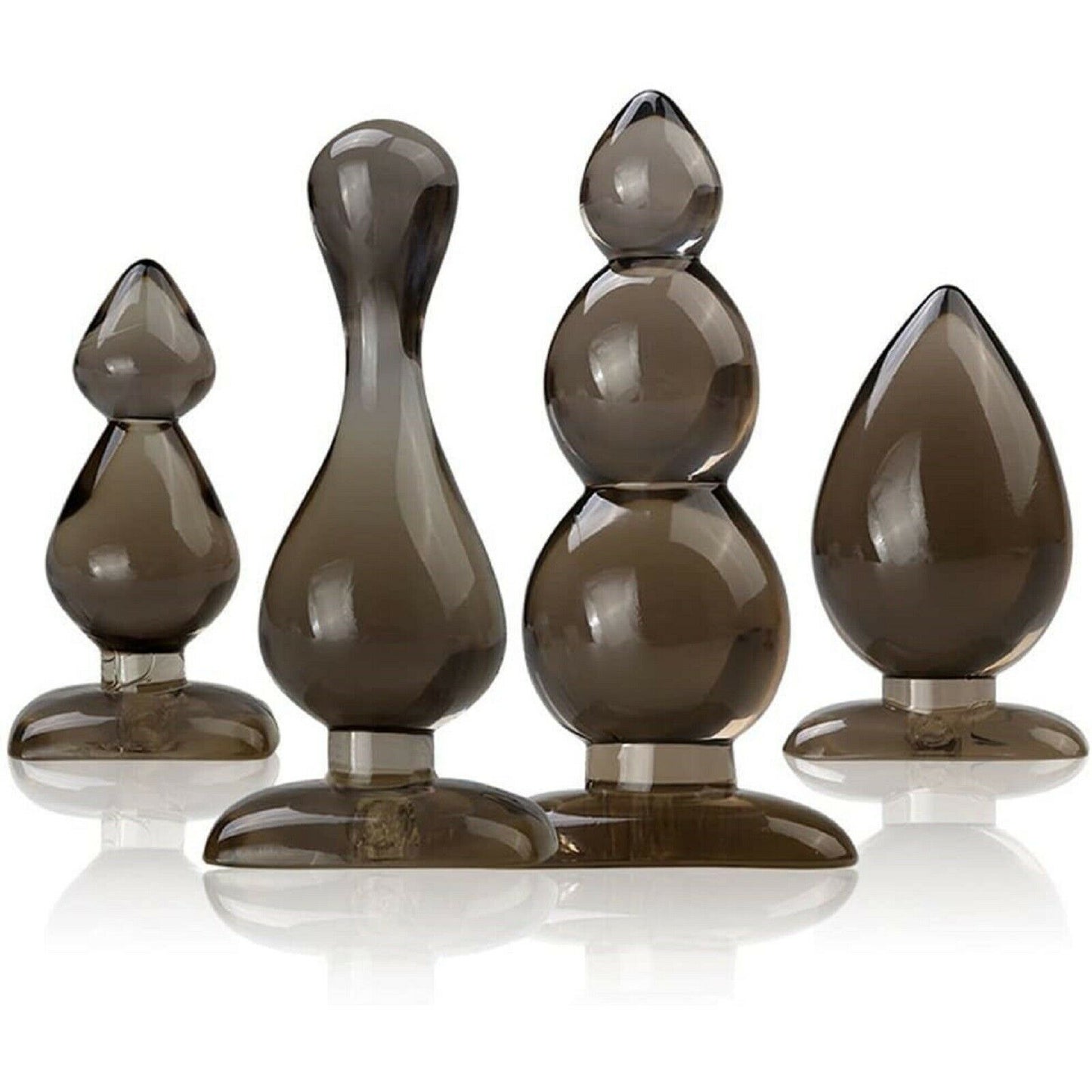 4 Anal Butt Plug Training Kit Set Beads Dildo Prostate Massager Trainer Sex Toy