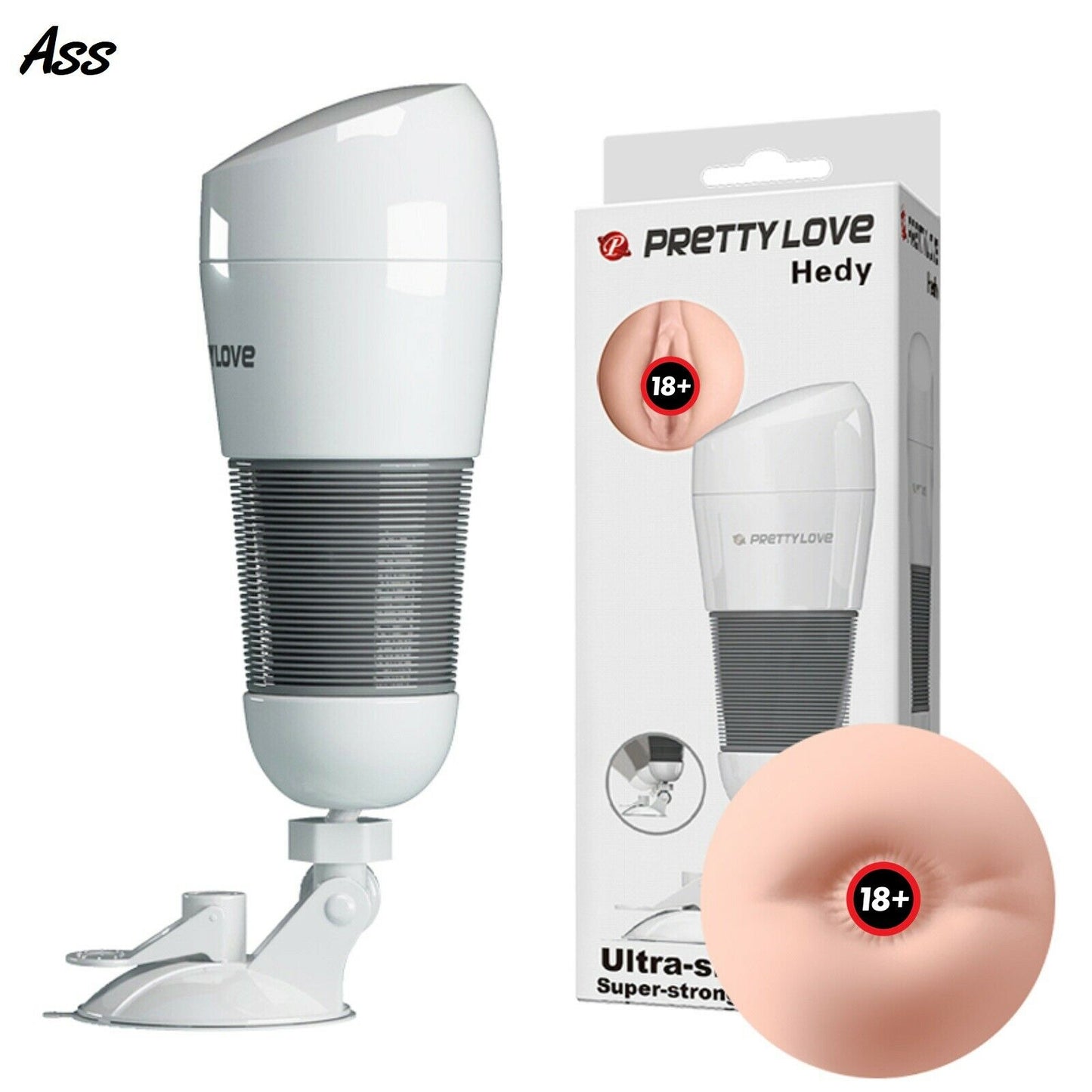 Male Masturbator Pussy Anal Oral Vagina Stroker Hands Free Suction Cup Sex Toy