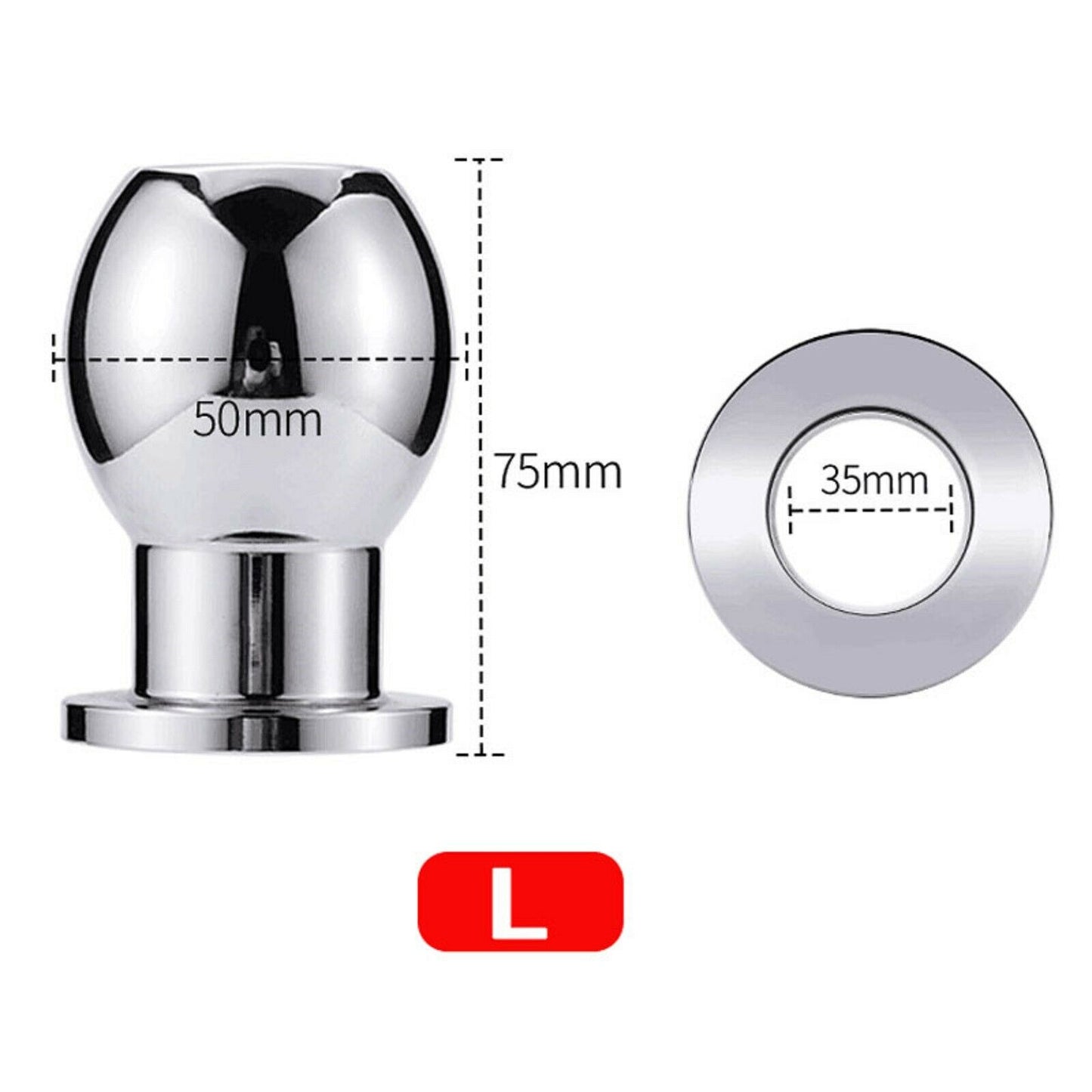 Hollow Steel Anal Butt Plug Dildo Speculum Dilator Stretcher Peephole Sex Toy
