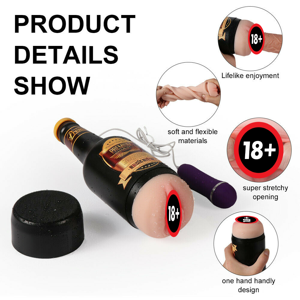 Masturbation Cup Male Masturbator Pussy Stroker Realistic Pocket Mens Sex Toy