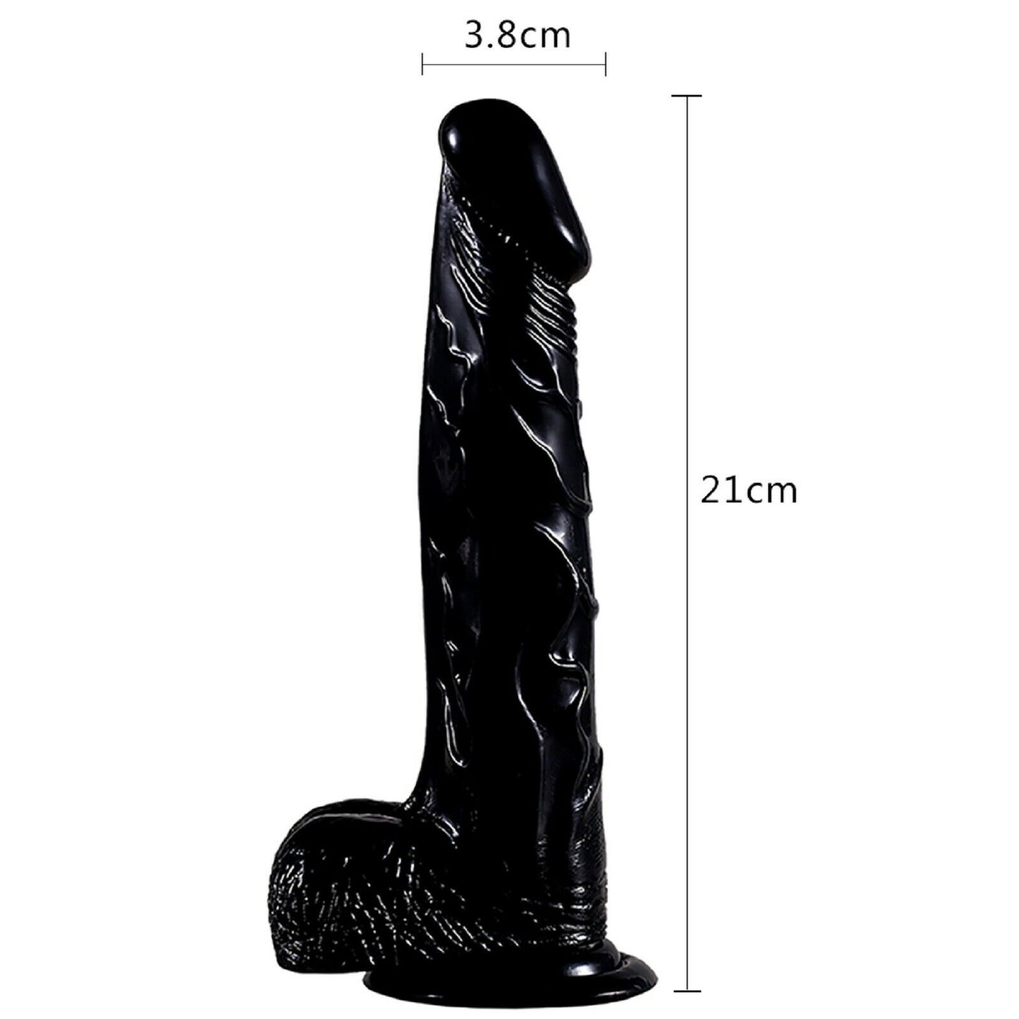 8.3" Dildo Dong Large Realistic Penis Cock Balls Viginal Suction Cup Sex Toy New