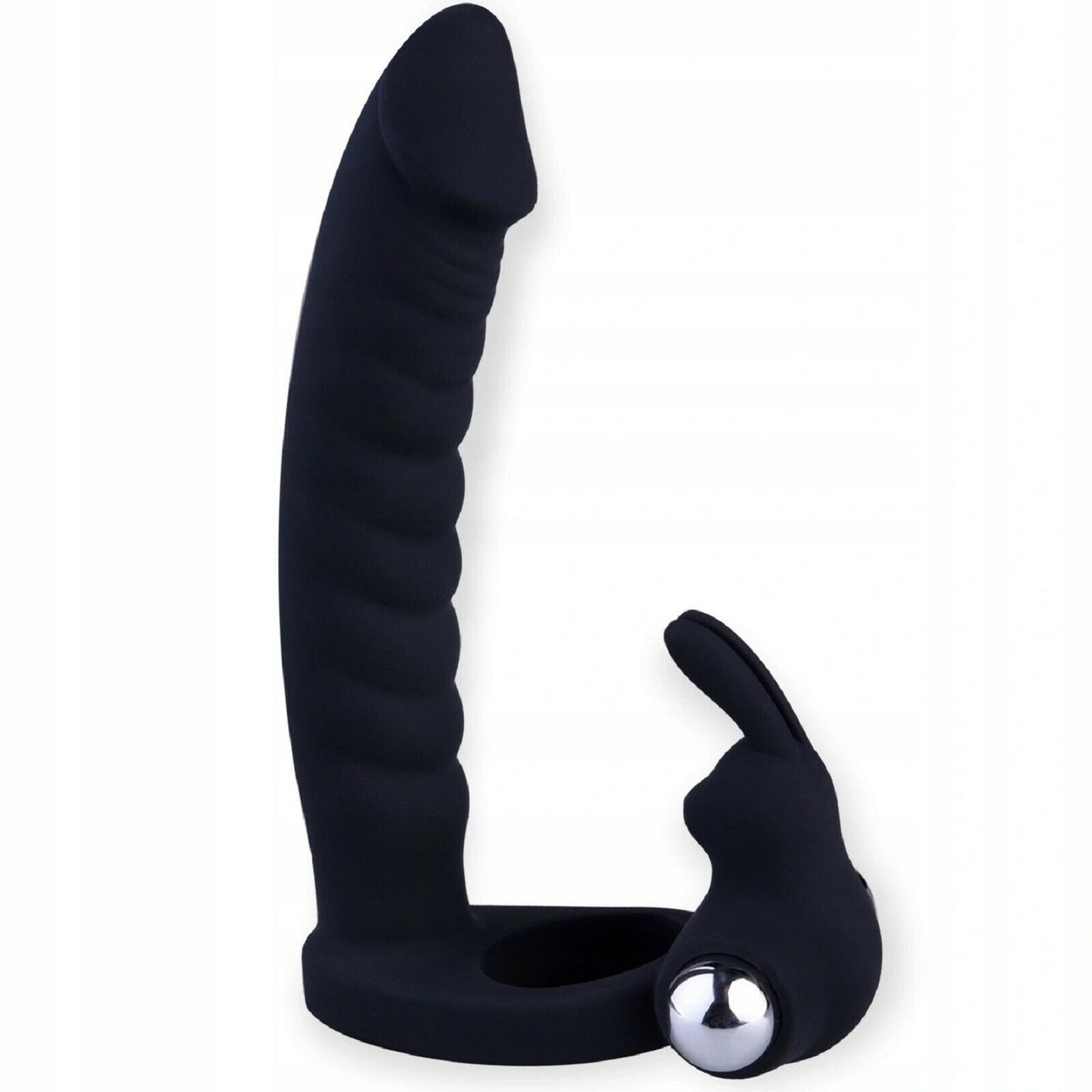 Vibrating Double Penetrator Penetration Cock Ring Dildo Anal Couples Sex Toy