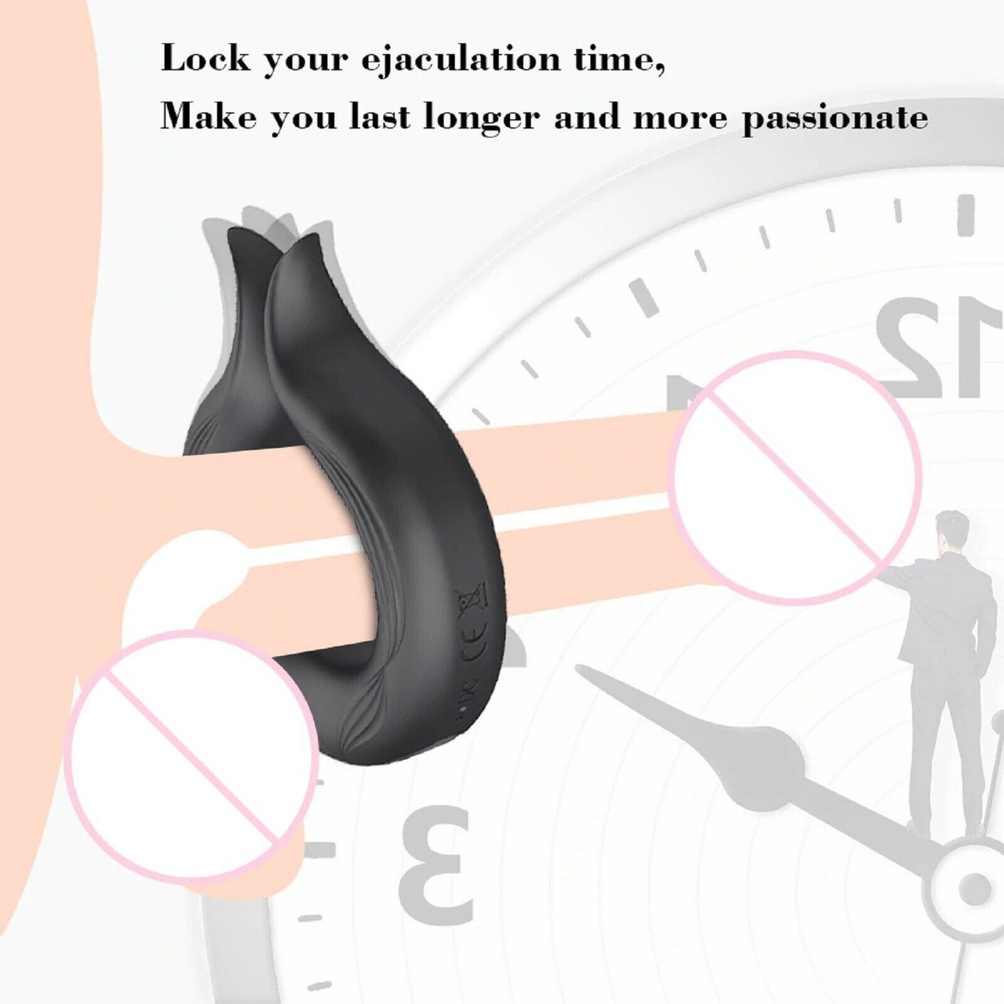 Vibrating Cock Ring USB Penis Vibrator Ring Couples Delay Mens 10 Modes Sex Toy