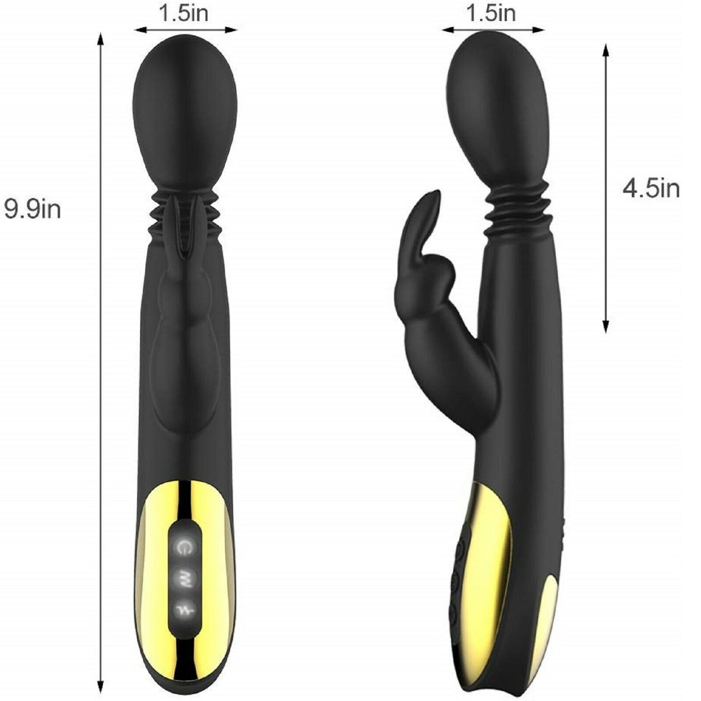 Rotating Thrusting Rabbit Clit Vibrator Rechargeable Warming Dildo Big Sex Toy