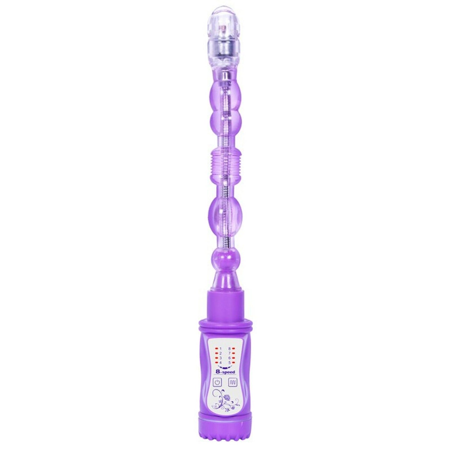8 Speed Long Flexible Vibrating Anal Bead Chain Butt Plug Anal Vibrator Sex Toy